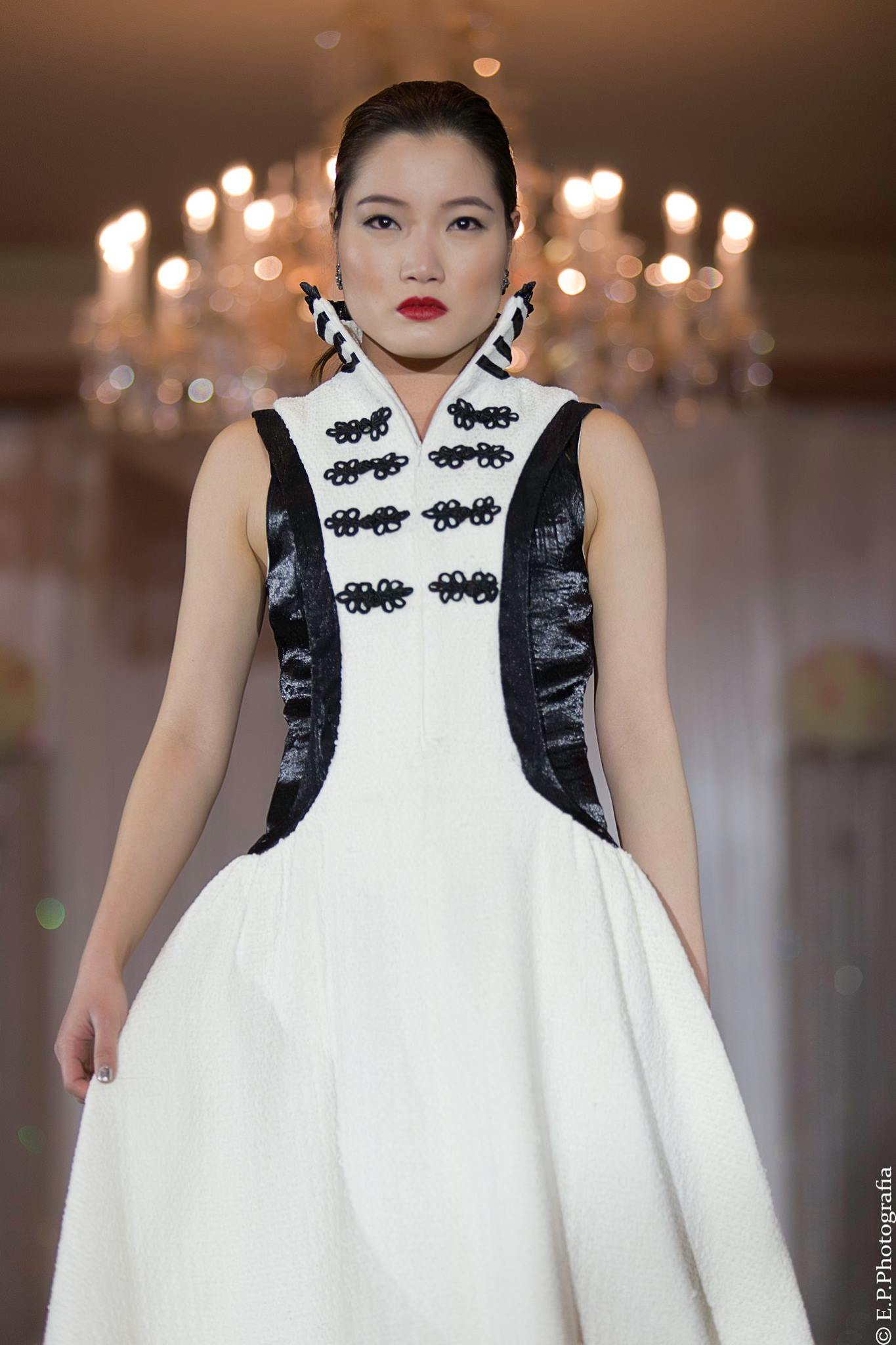 HIGH NECK ZIP FRONT DRESS