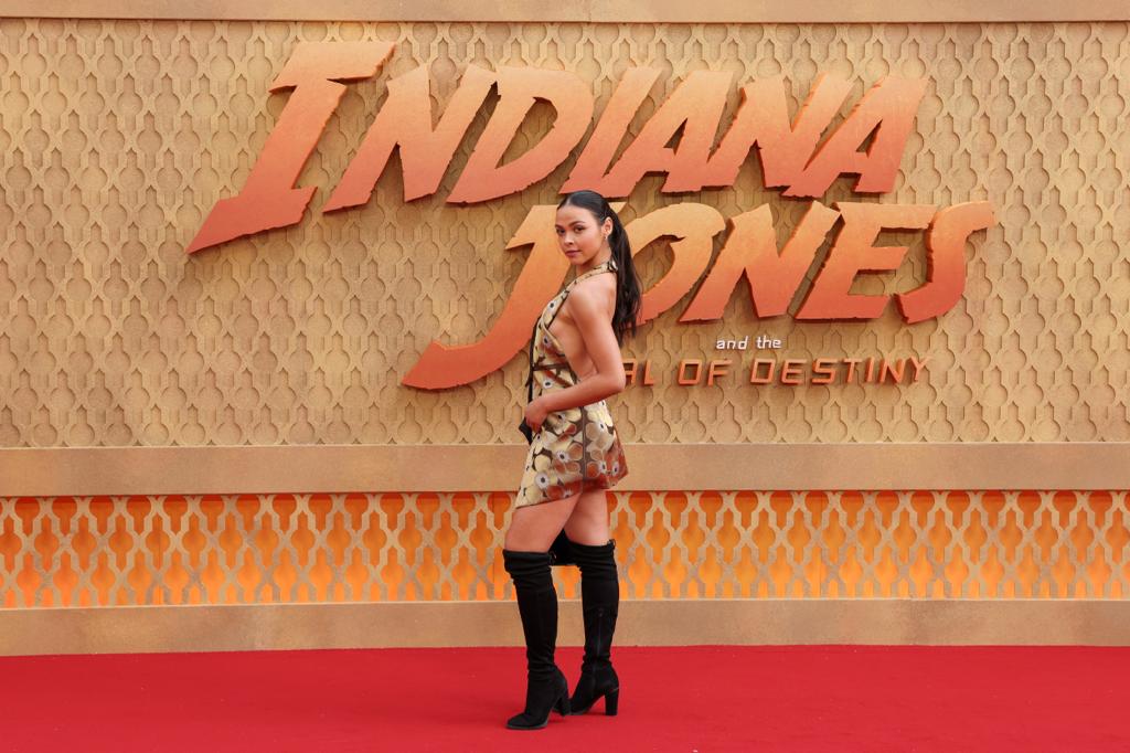 ASYMMETRICAL HALTER NECK DRESS