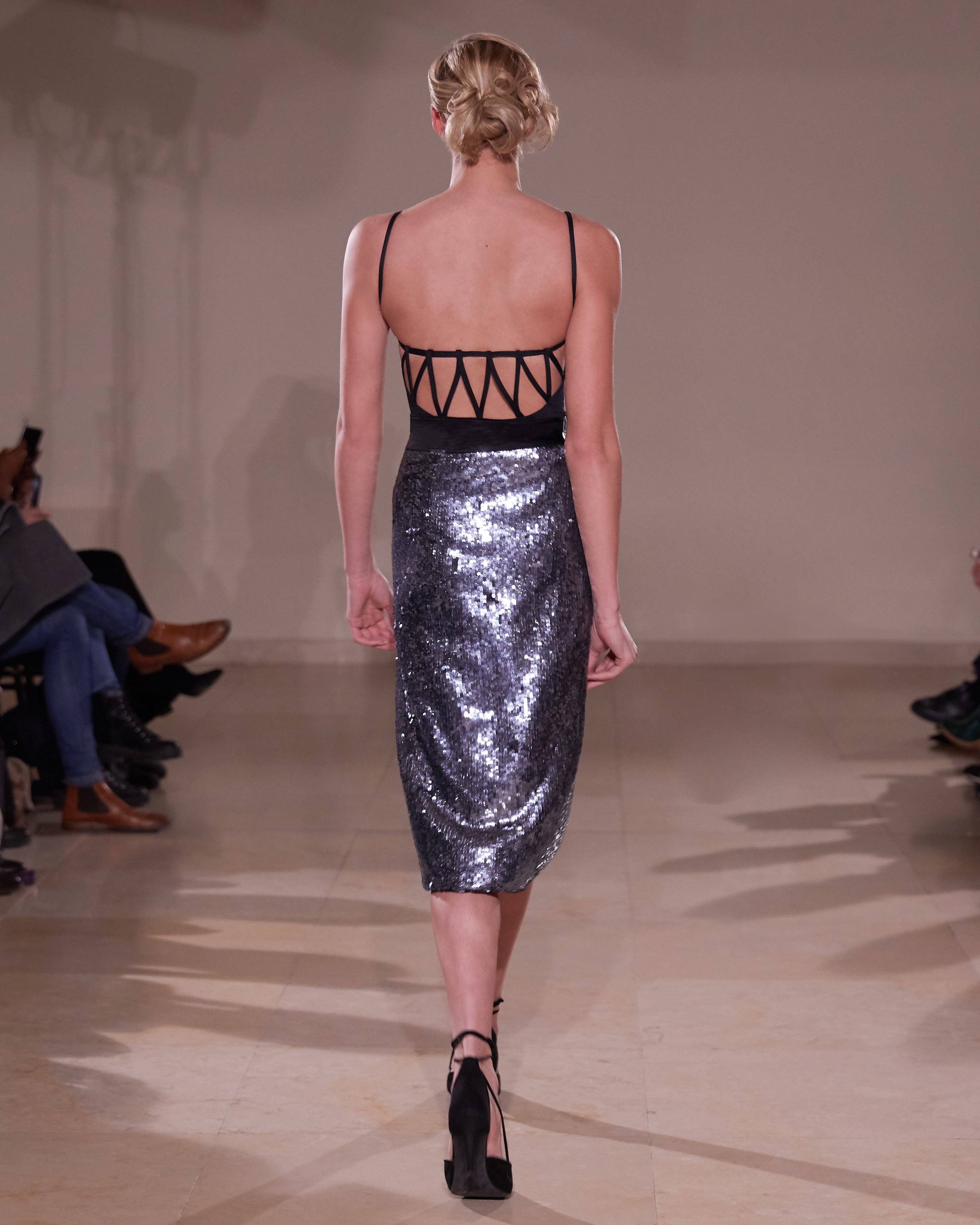 EMBELLISHED SEQUIN WRAP SKIRT