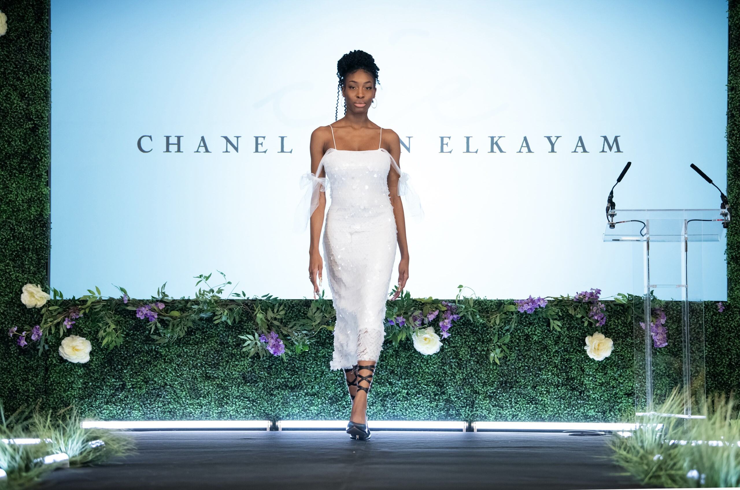 Midi White Sequin Embellished Dress