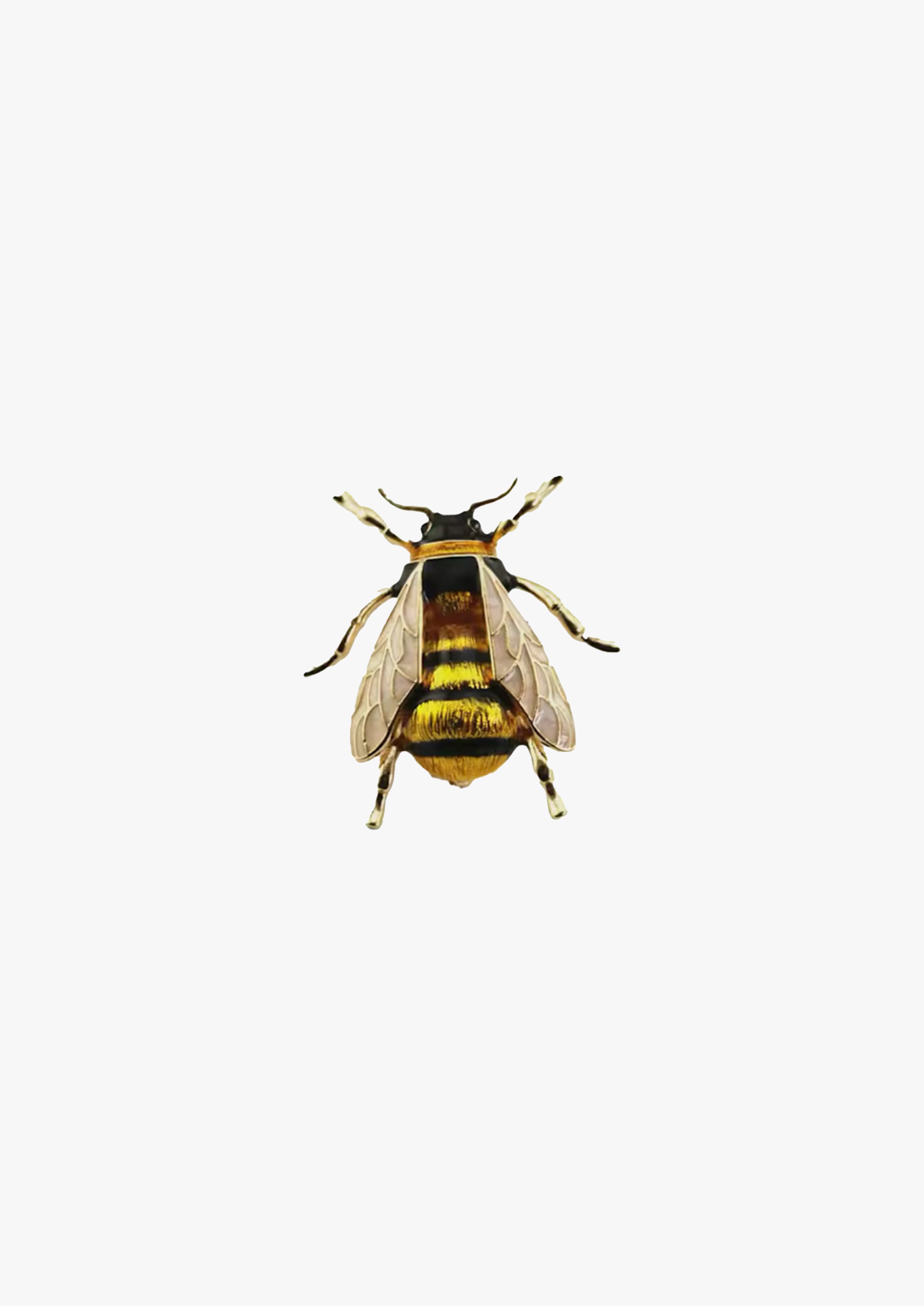 Gold Enamelled Bee Brooch