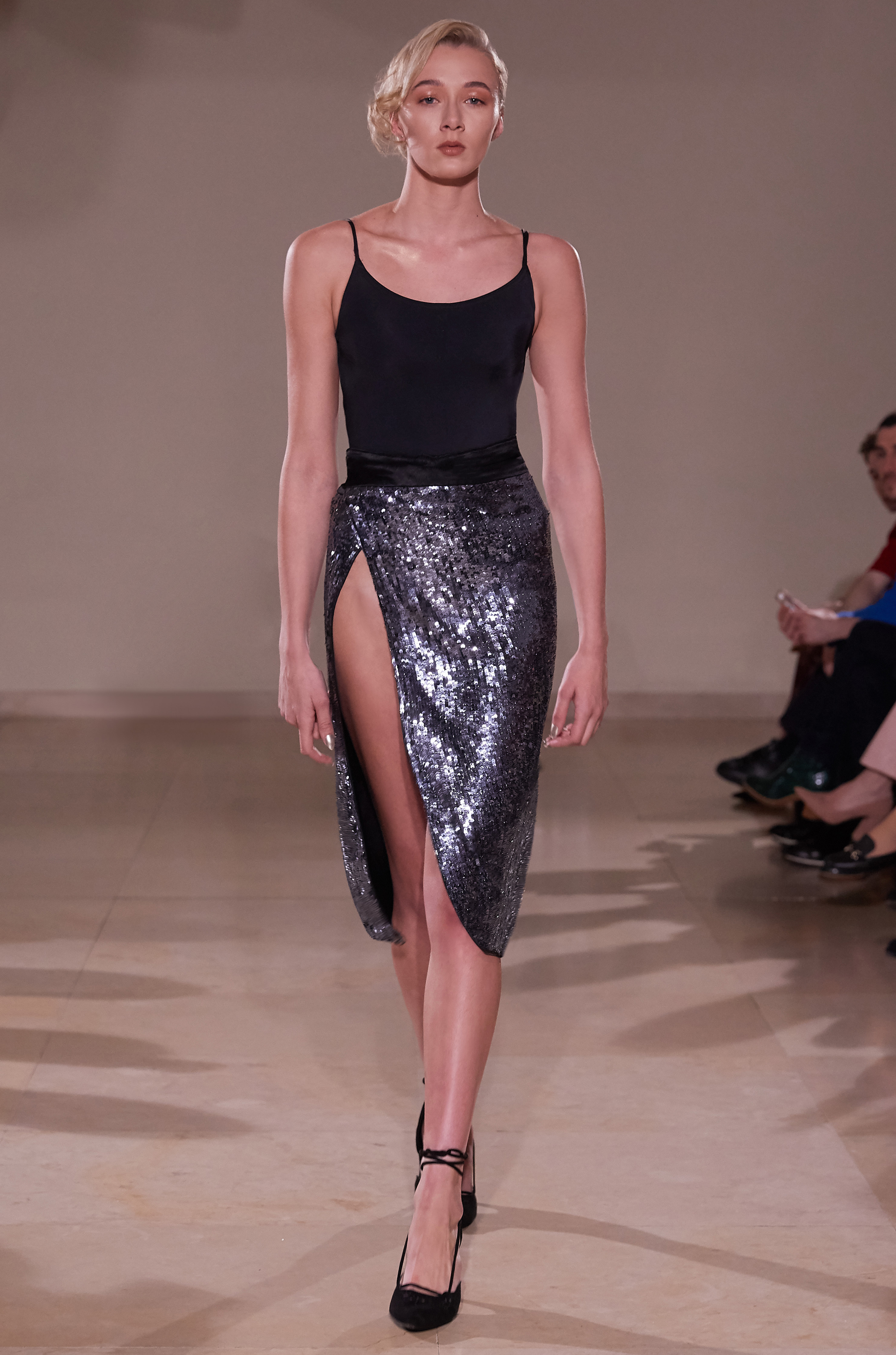 EMBELLISHED SEQUIN WRAP SKIRT