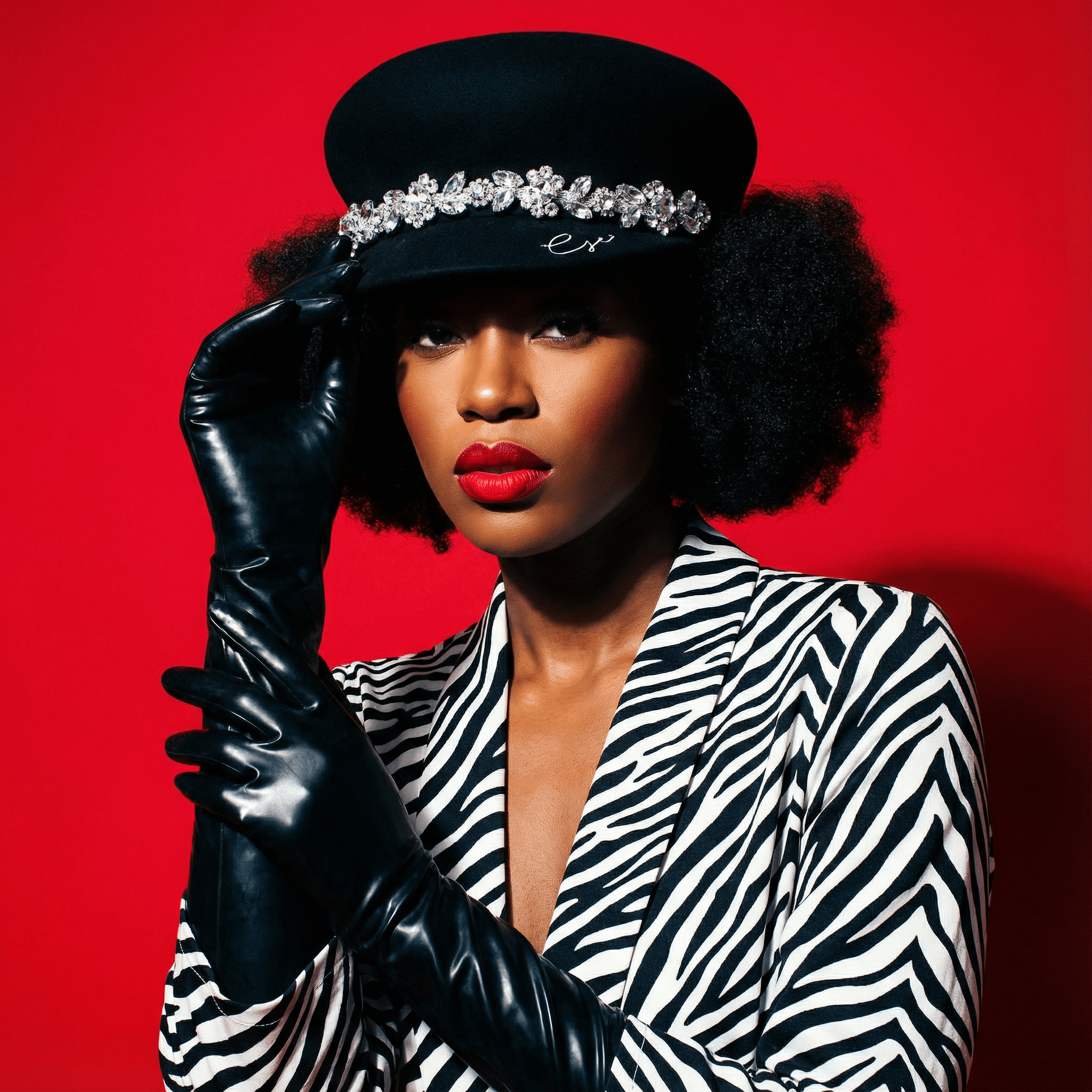 Wool Crystal Embellished Sailor Boy Cap