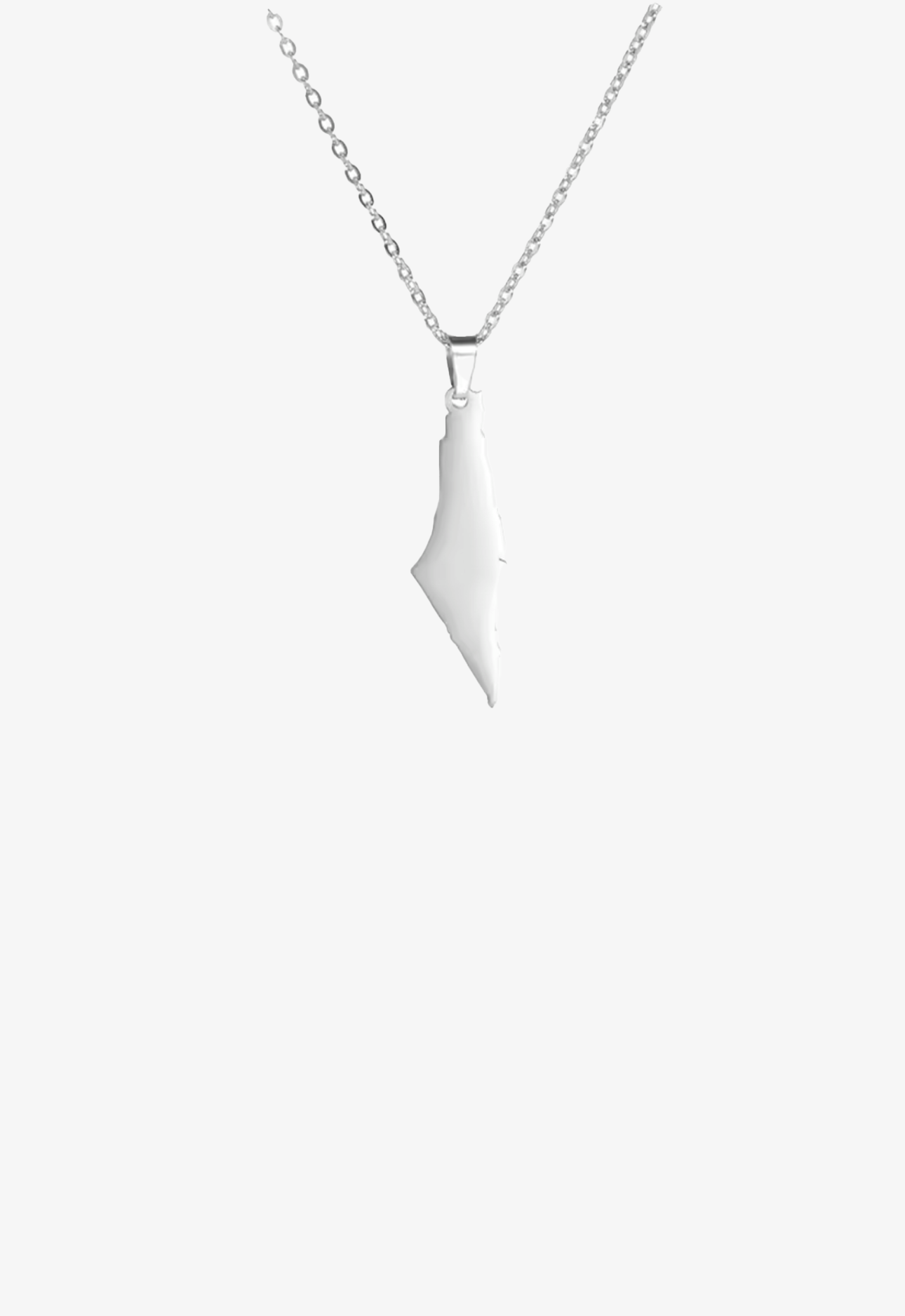 Map Of Israel Block Necklace