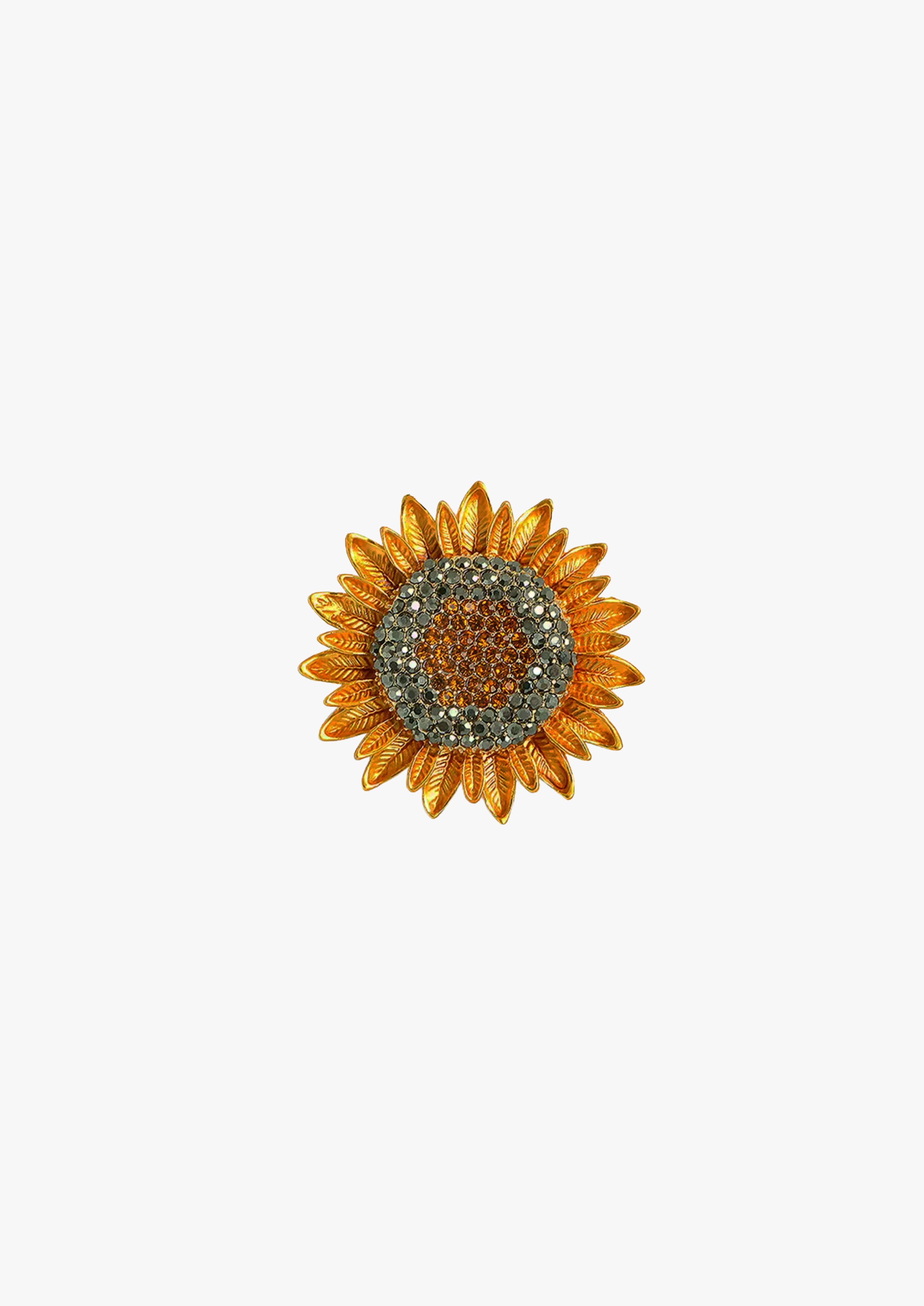 Crystal Sunflower Brooch