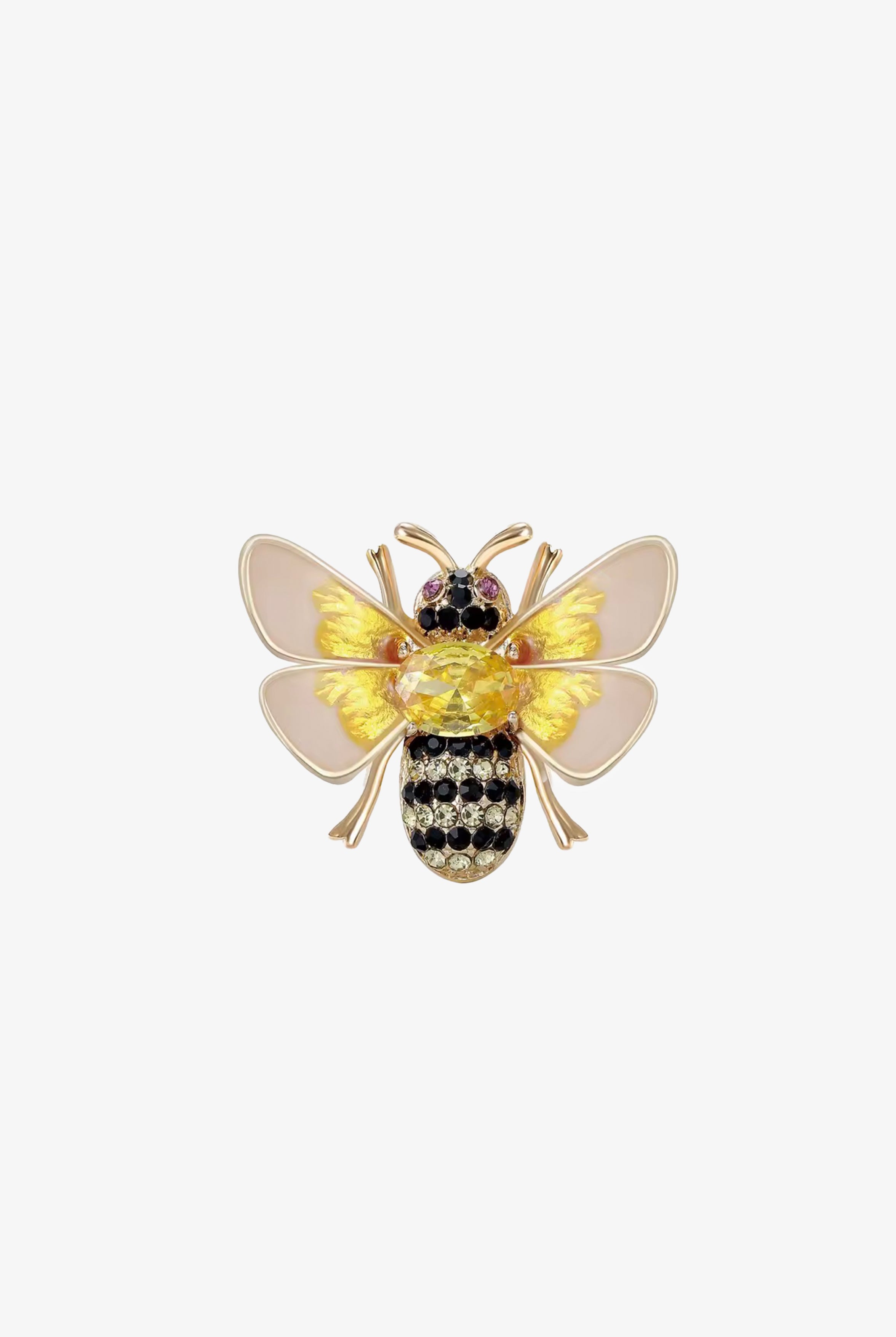 Small Crystal Bee Brooch