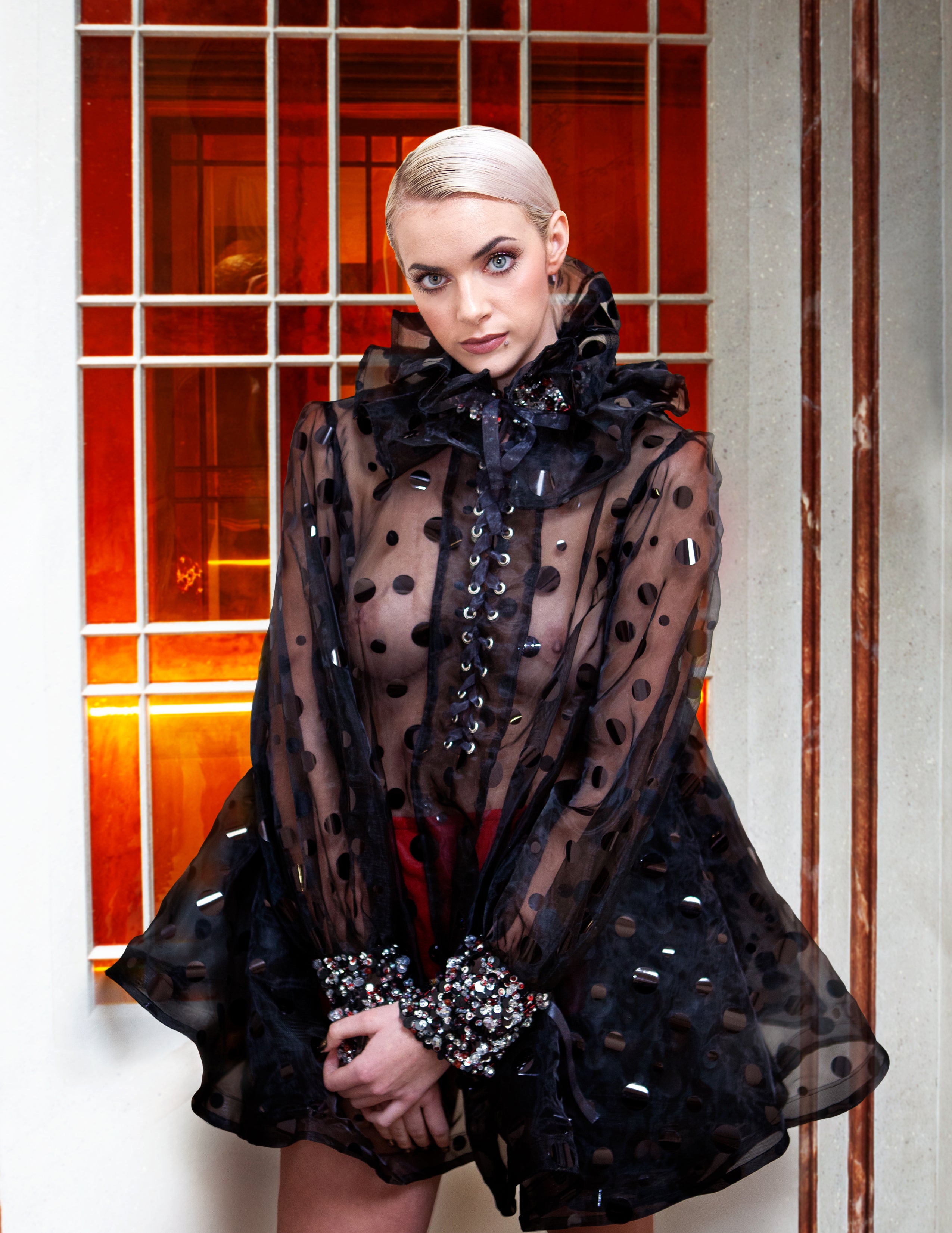 HAND EMBELLISHED CRYSTAL BAMBALINA DRESS