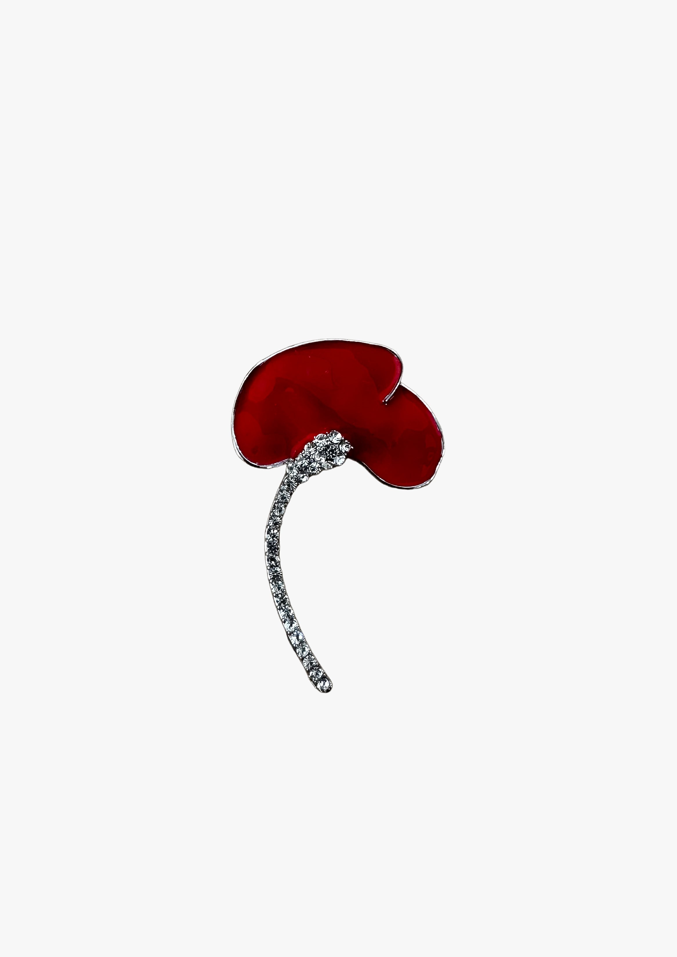 Abstract British Remembrance Poppy Brooch