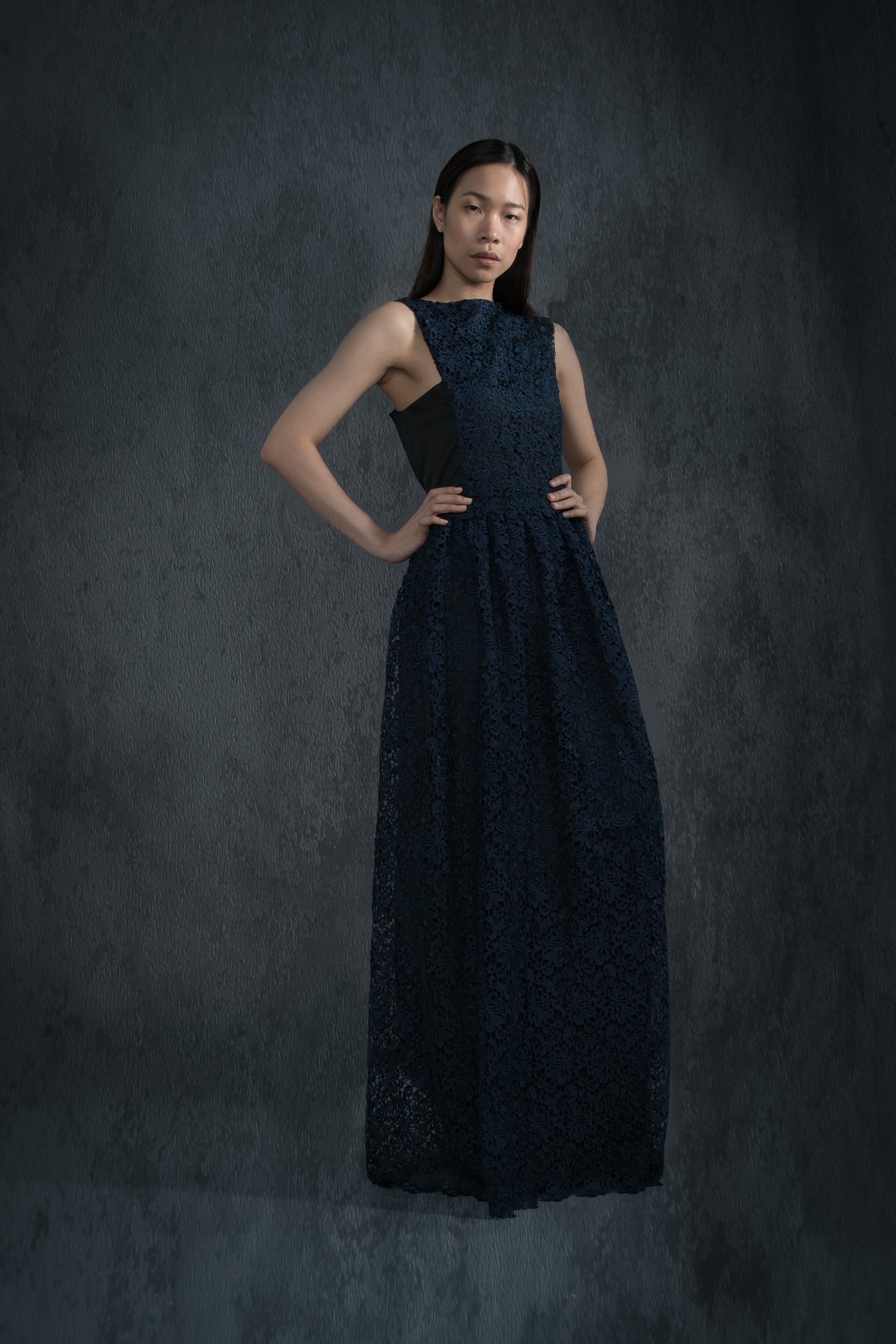 GUIPURE FLOOR LENGTH DRESS