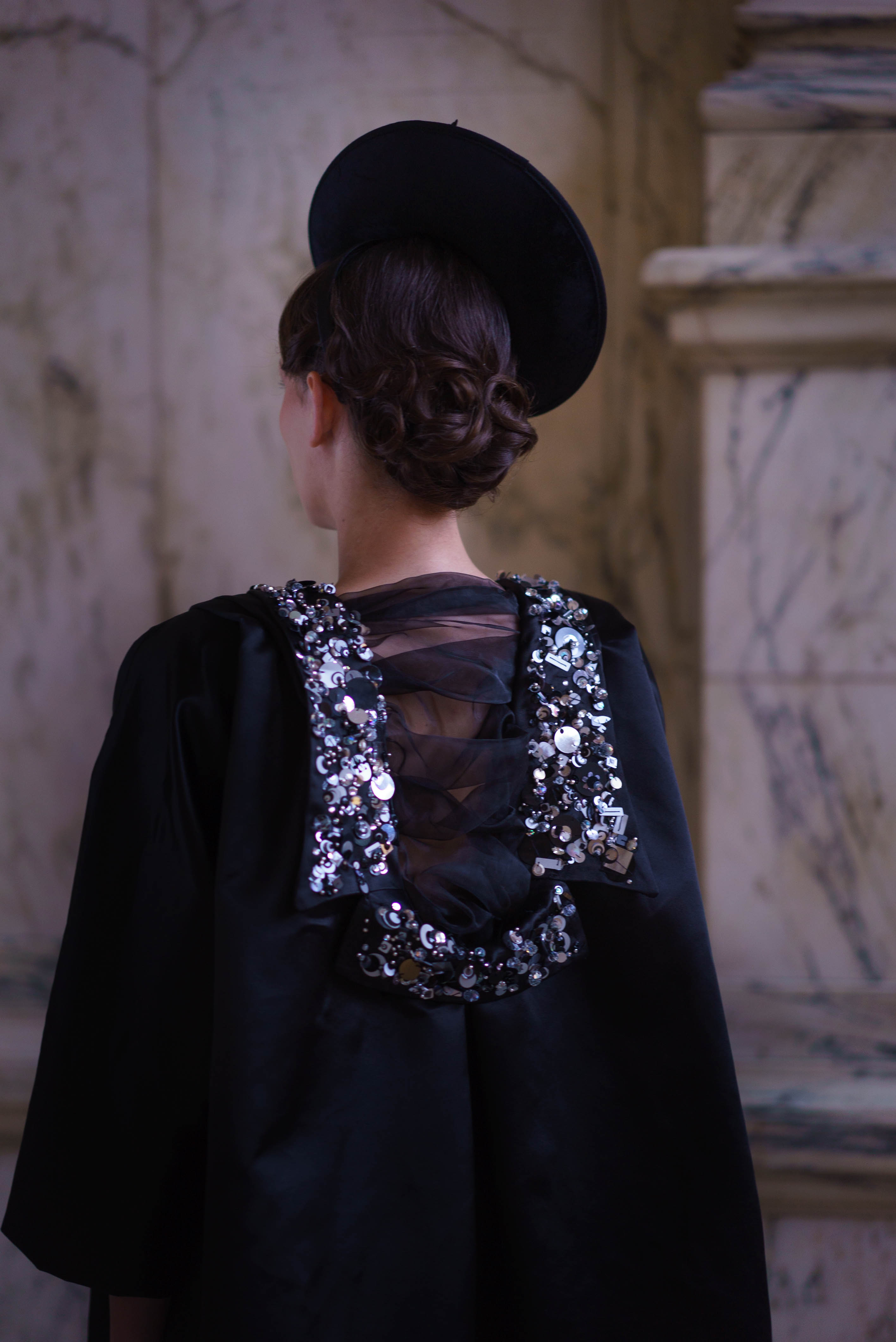 HAND EMBELLISHED CRYSTAL KAPOTA COAT/DRESS