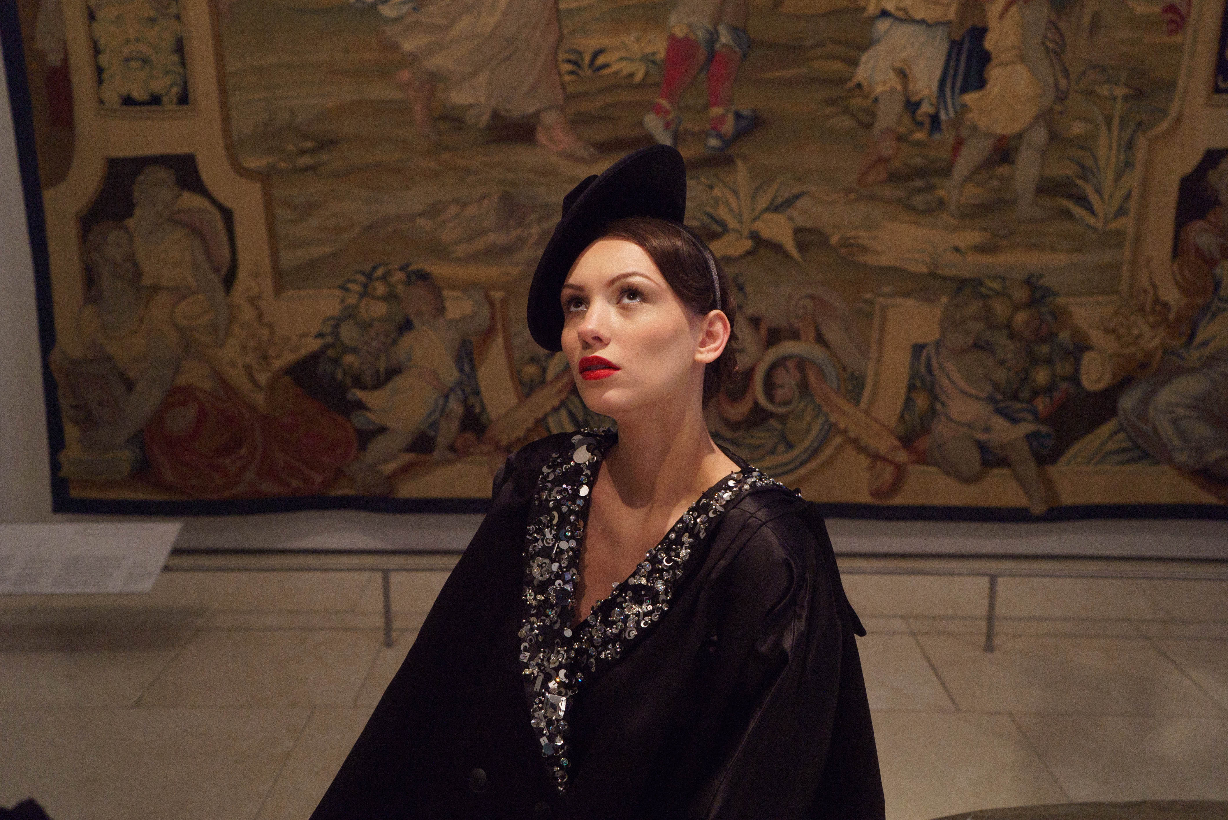 HAND EMBELLISHED CRYSTAL KAPOTA COAT/DRESS