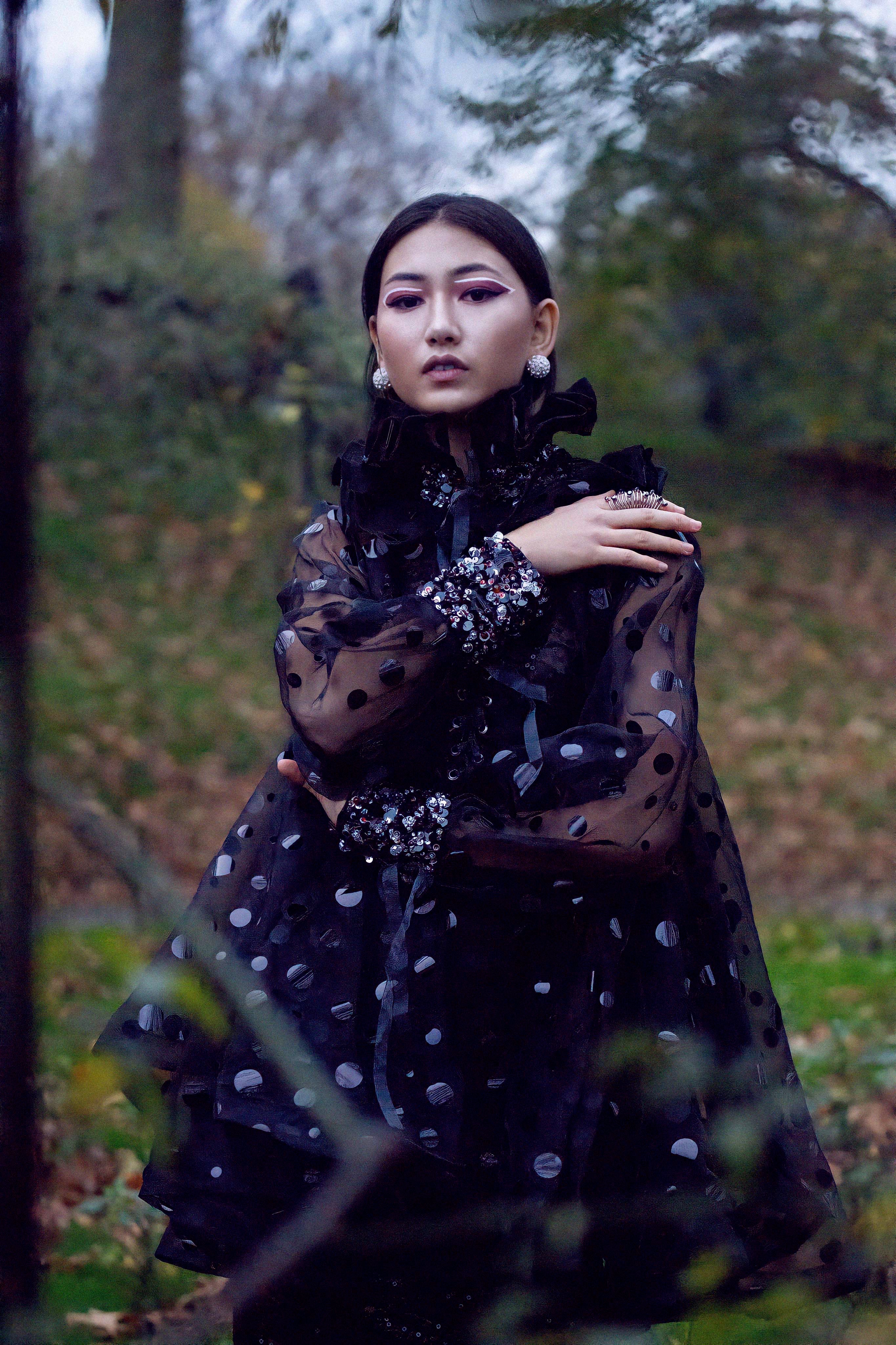 HAND EMBELLISHED CRYSTAL BAMBALINA DRESS