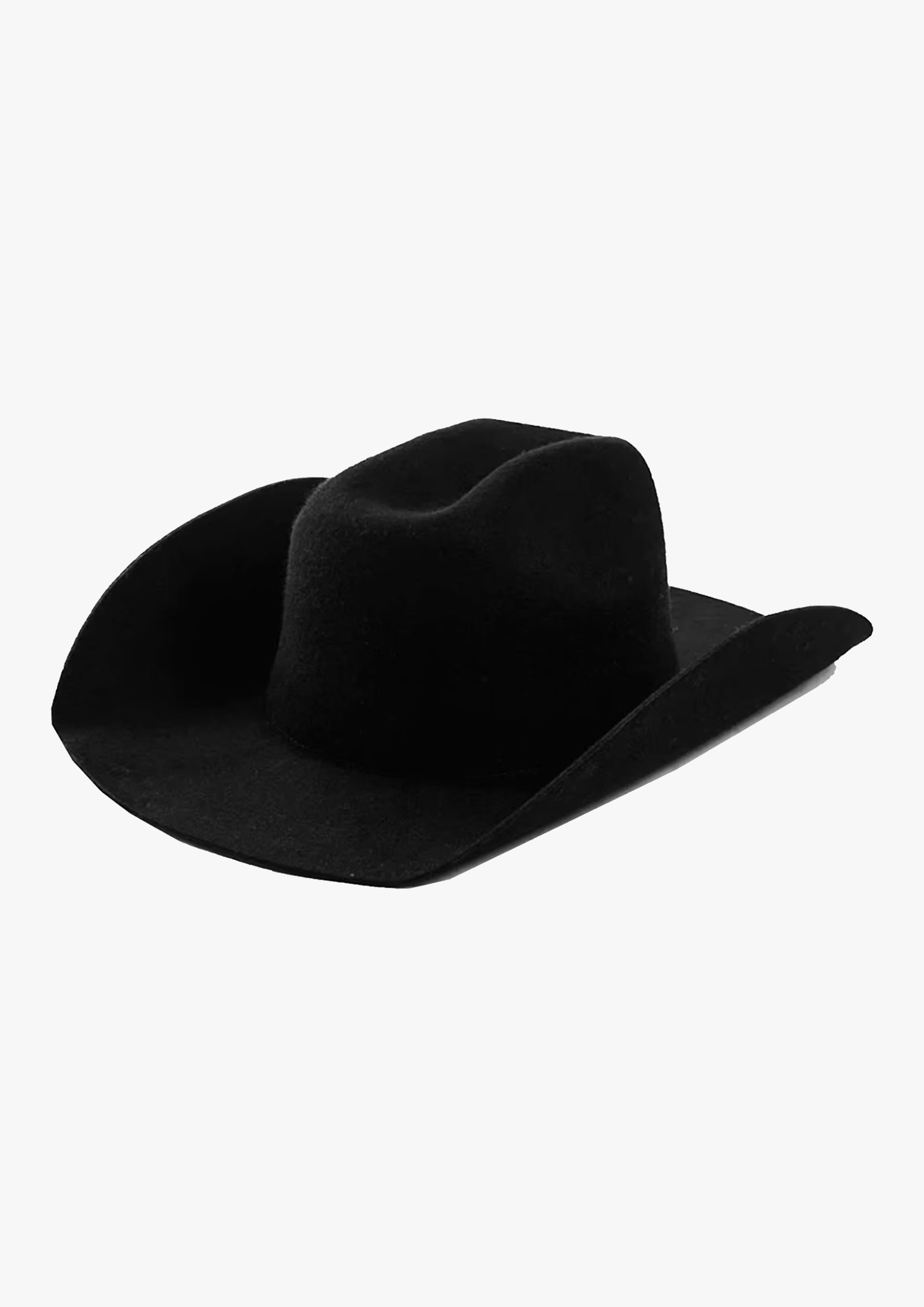 Handmade Black Wool Cowboy Hat
