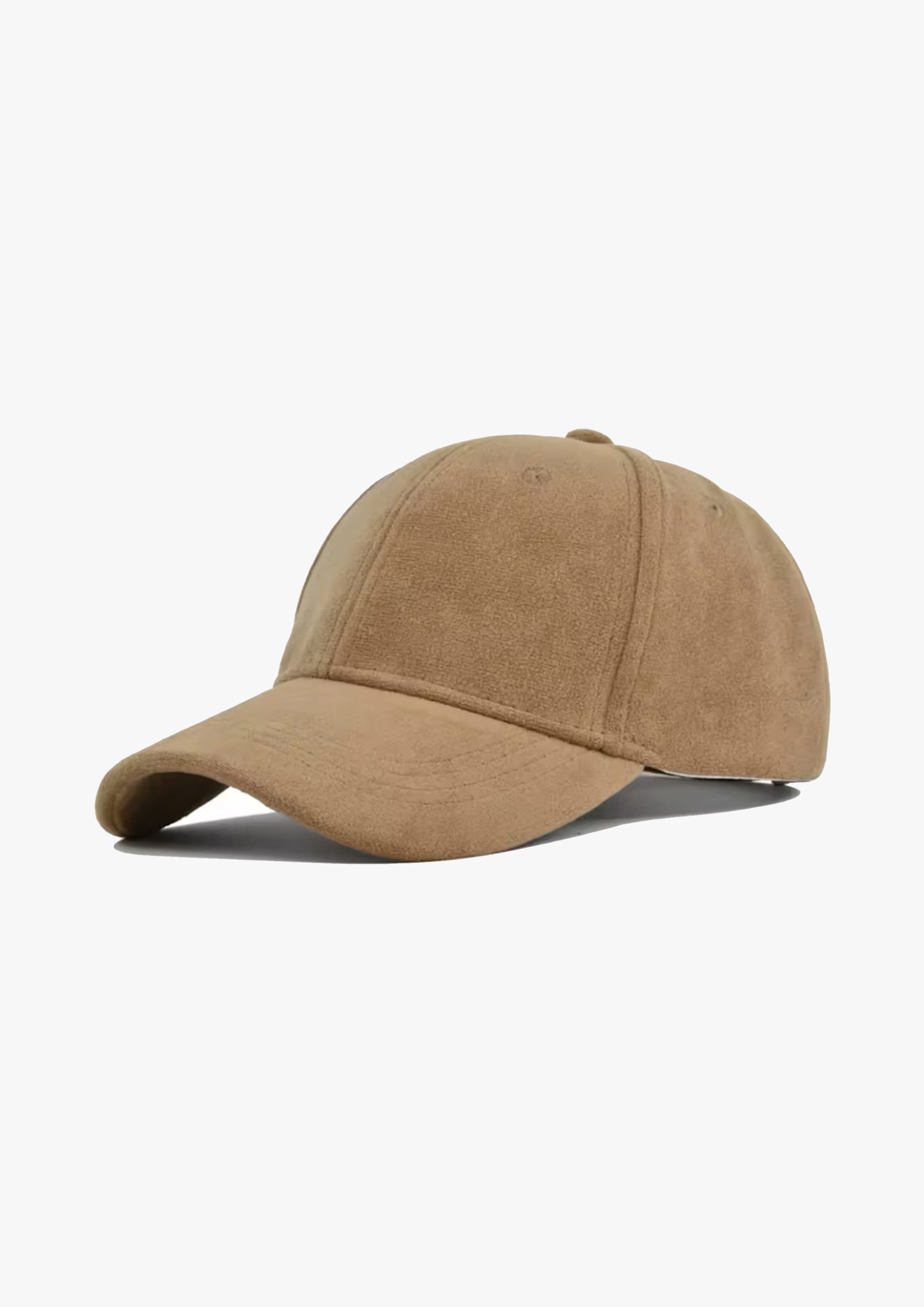 Faux Suede Khaki Cap