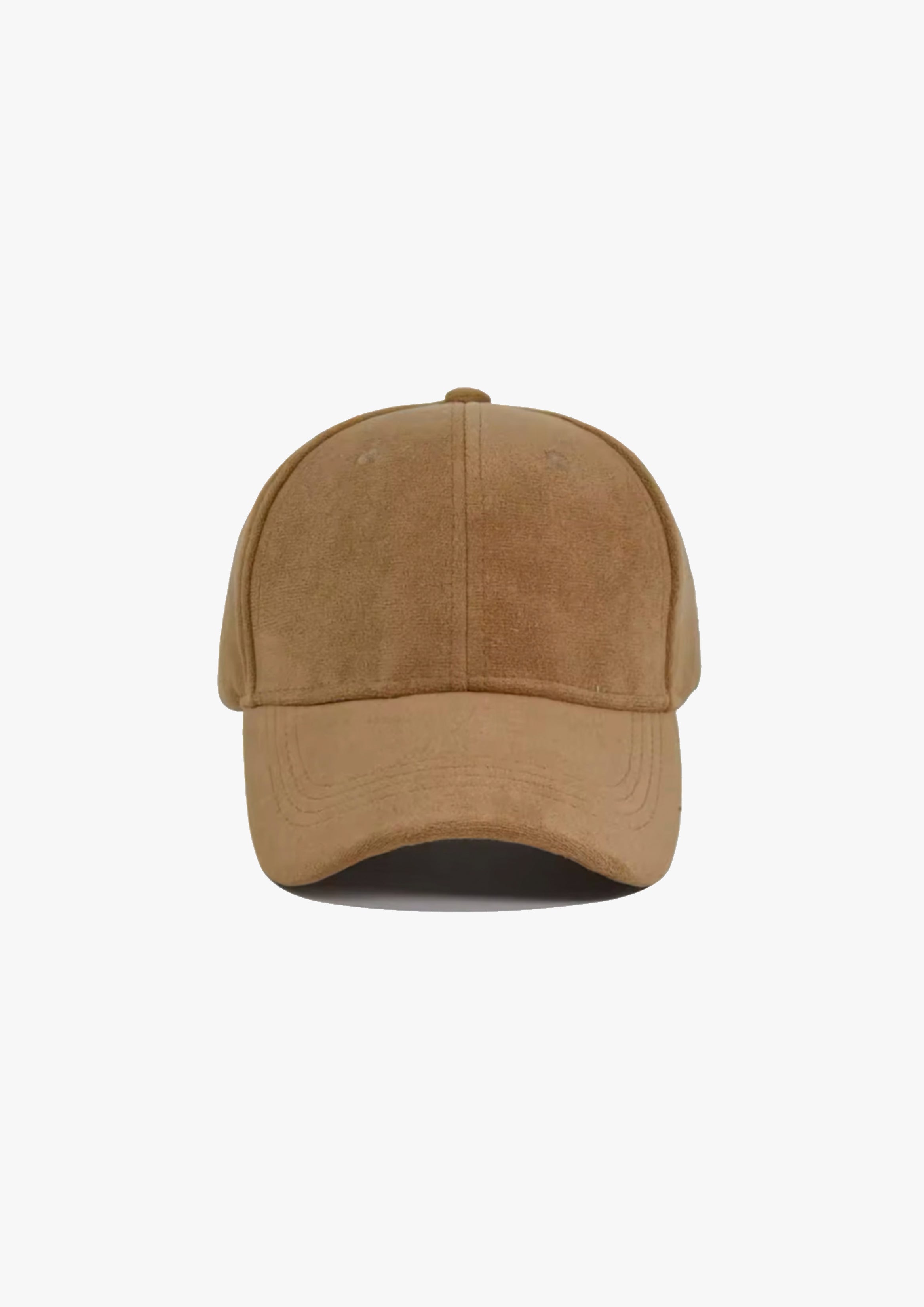 Faux Suede Khaki Cap