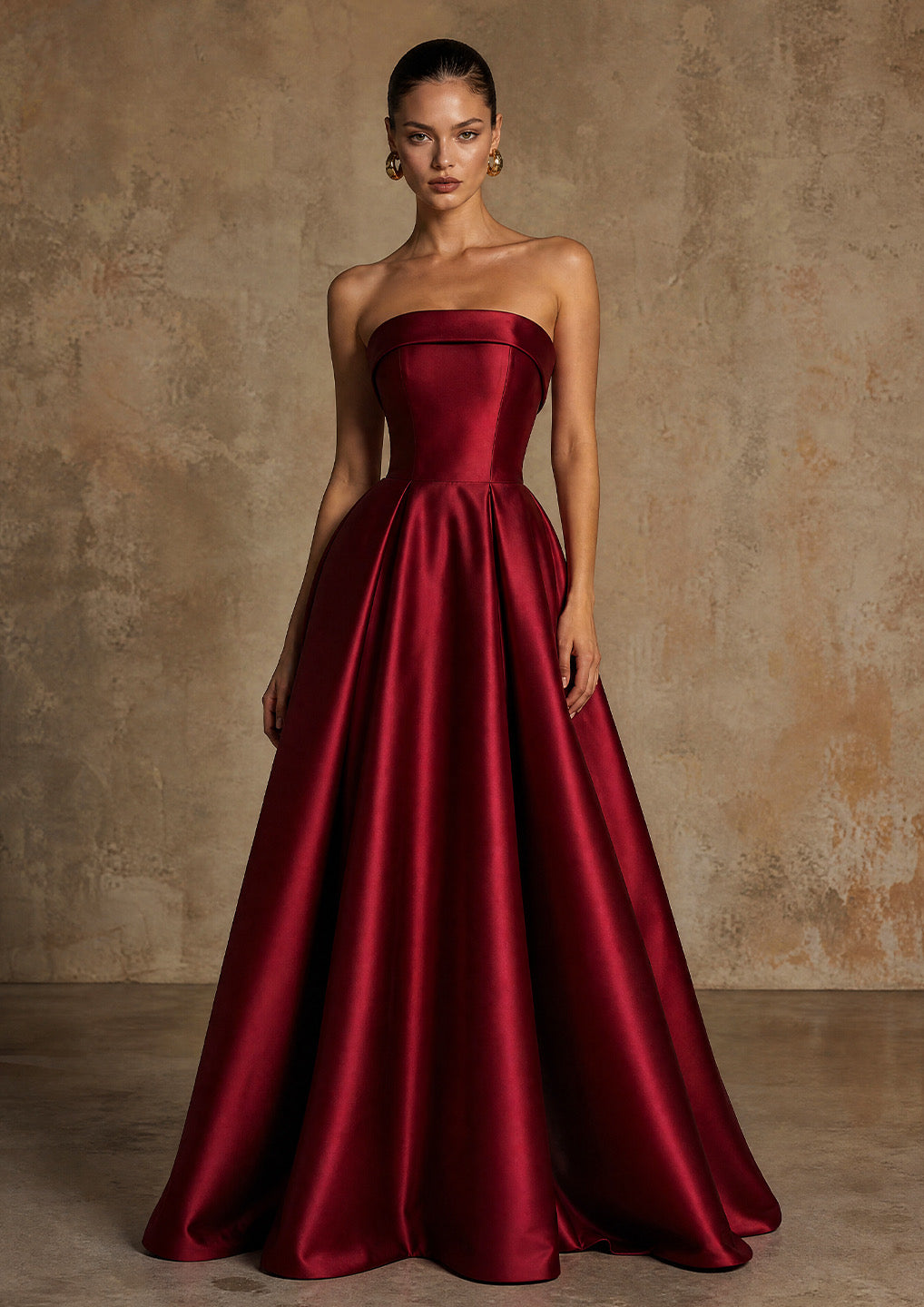 Strapless Duchess Satin Gown