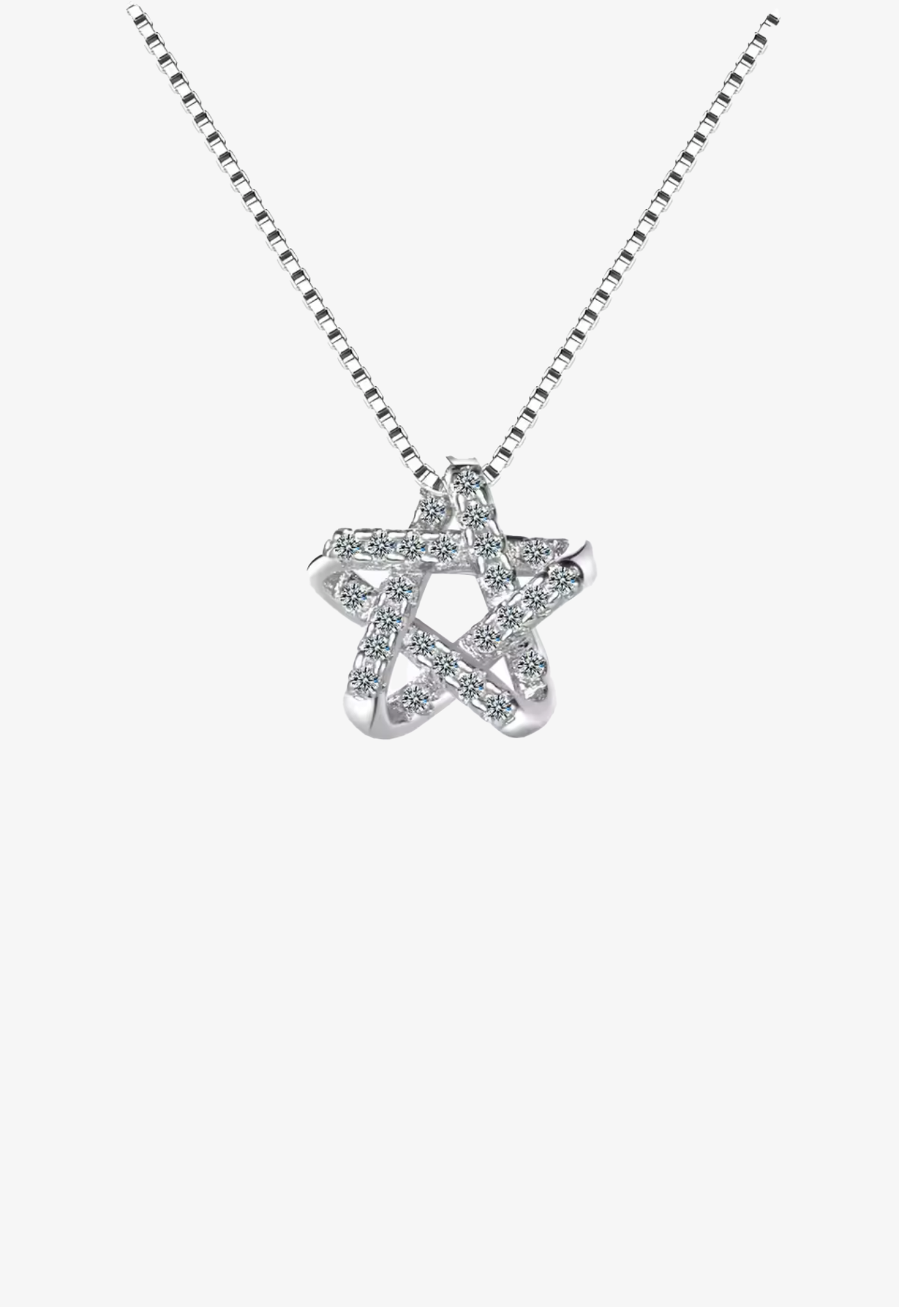 Intertwined Star Of David Necklace