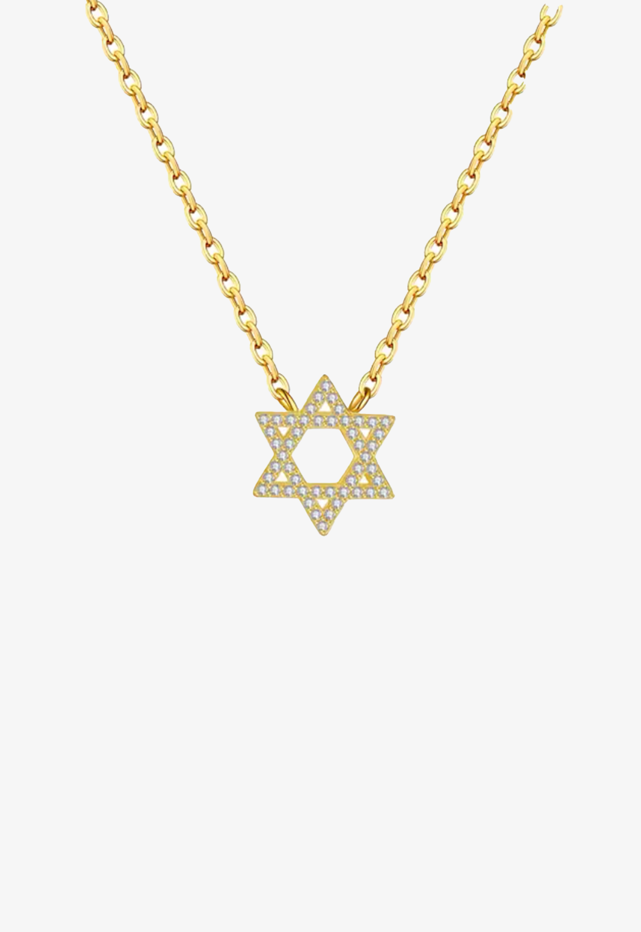 Crystal Star Of David Necklace