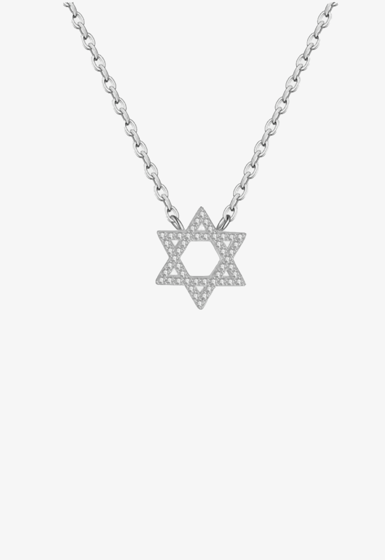 Crystal Star Of David Necklace