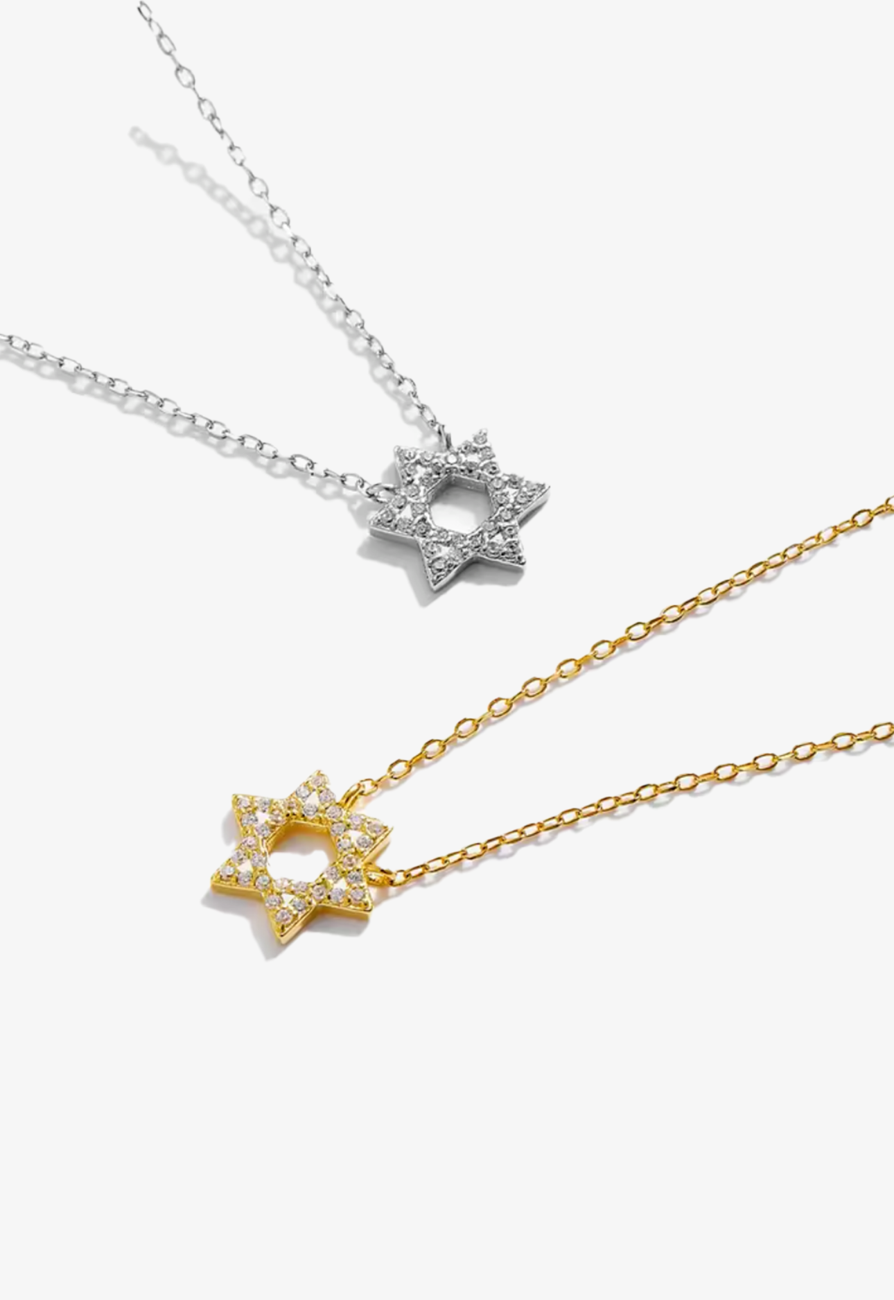 Crystal Star Of David Necklace