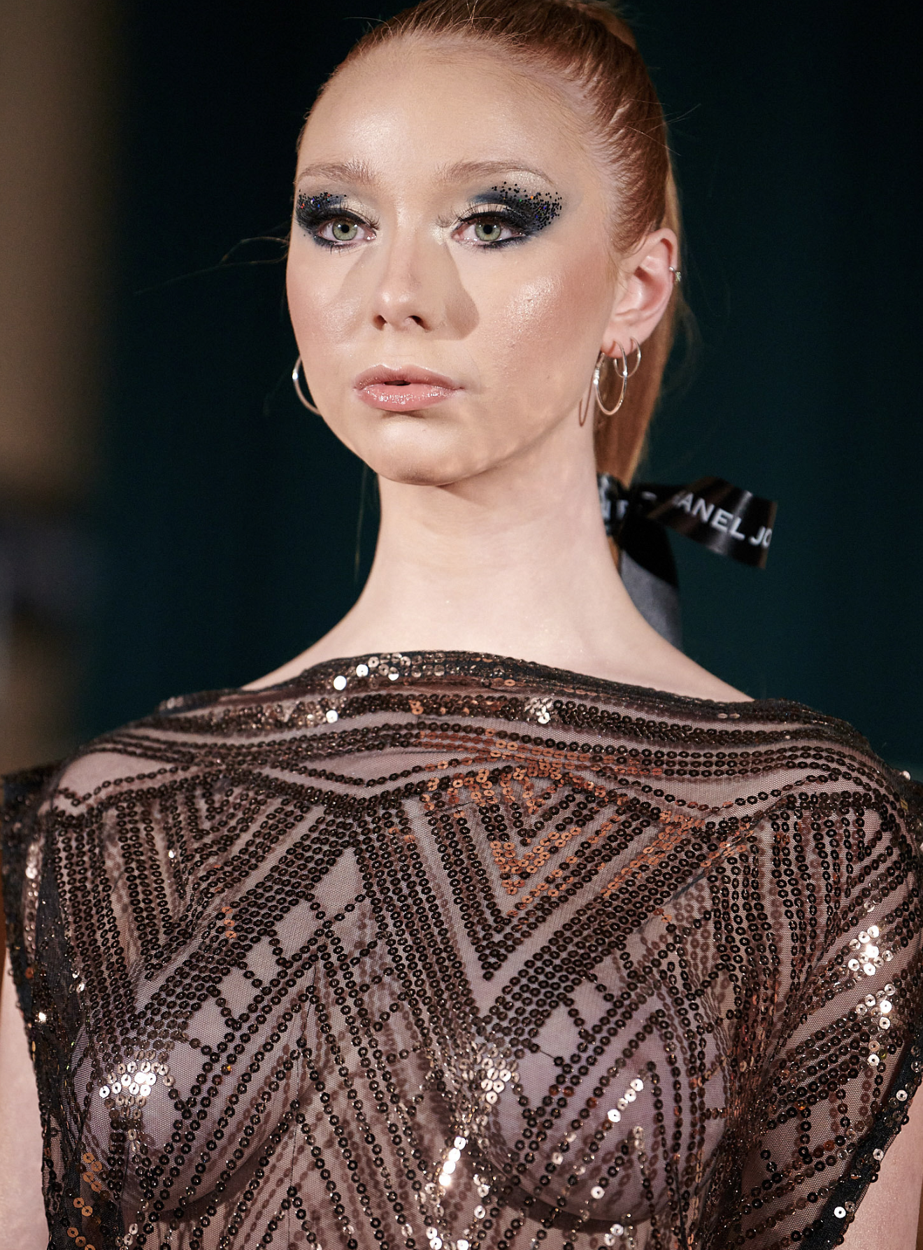 EMBELLISHED STRAIGHT SLIP DRESS