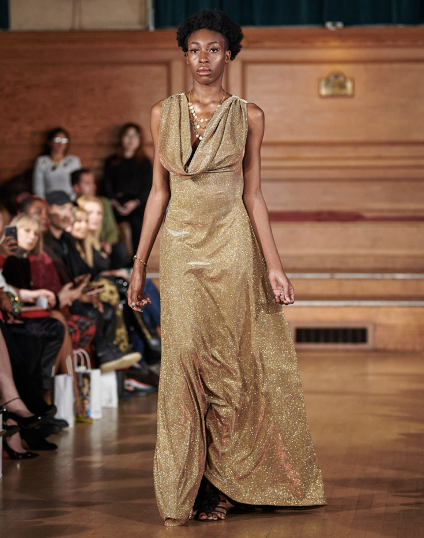 DRAPED GOLD GOWN
