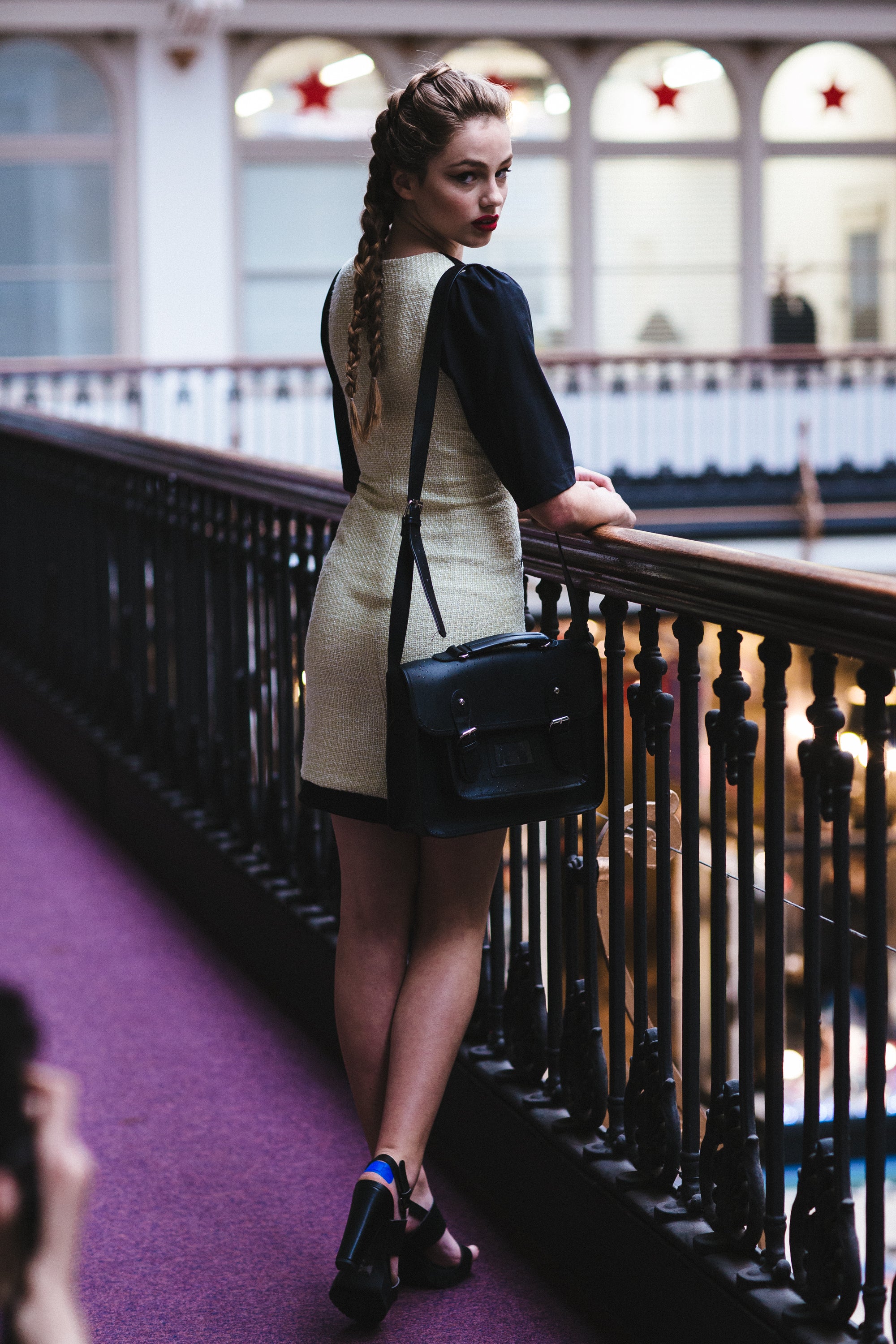 3/4 SLEEVE PANEL DRESS