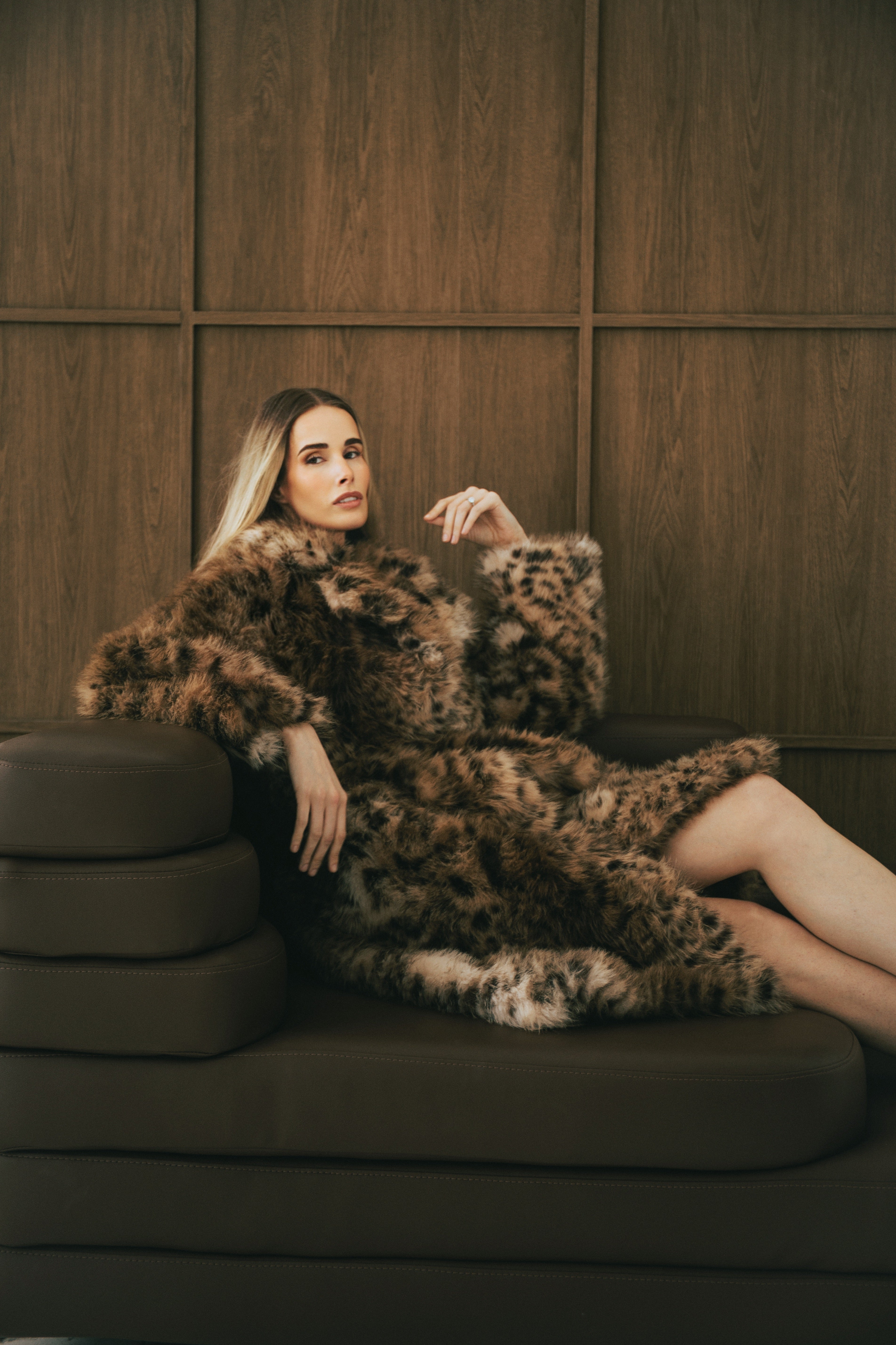 Oversized Leopard Faux Fur Coat
