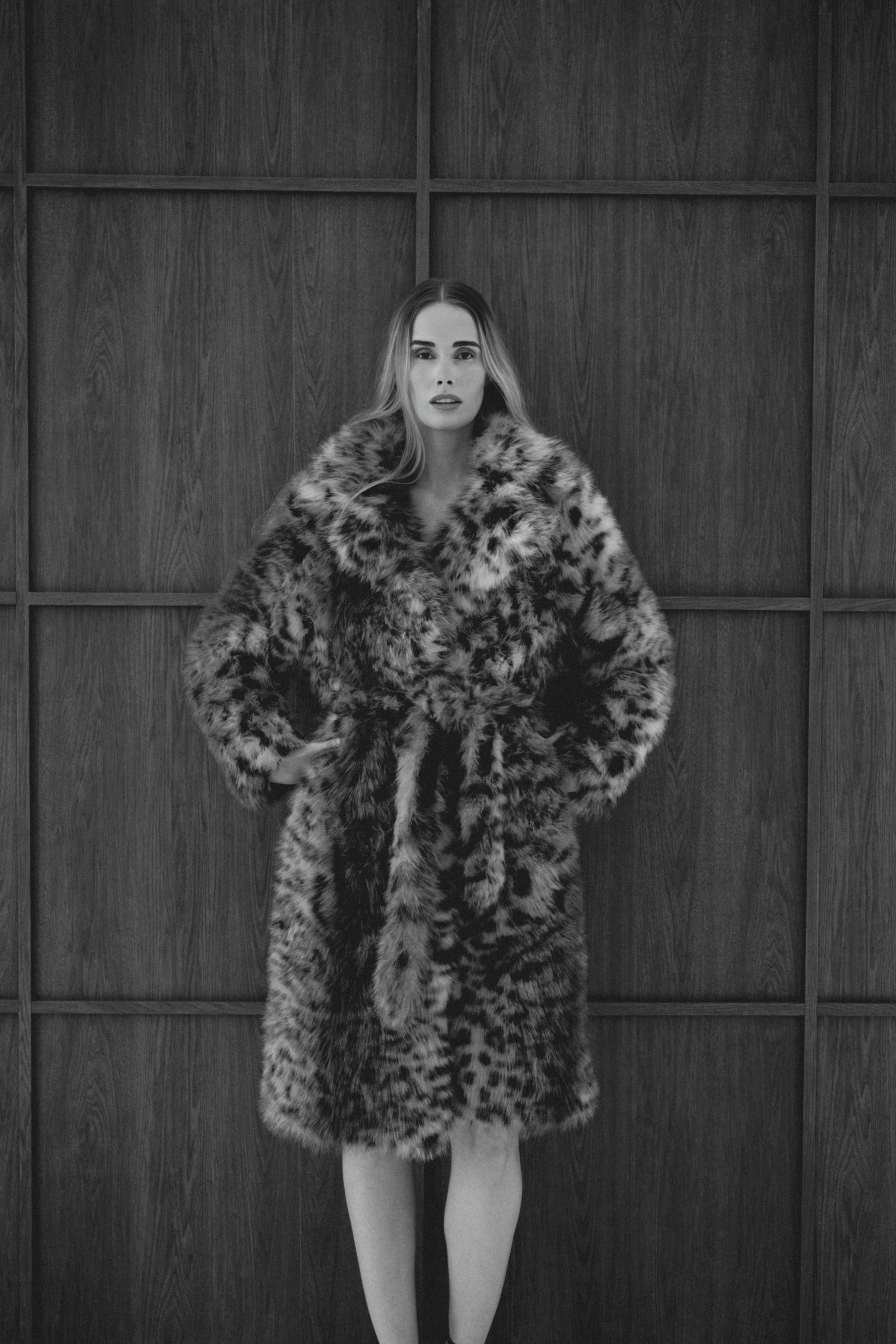 Oversized Leopard Faux Fur Coat