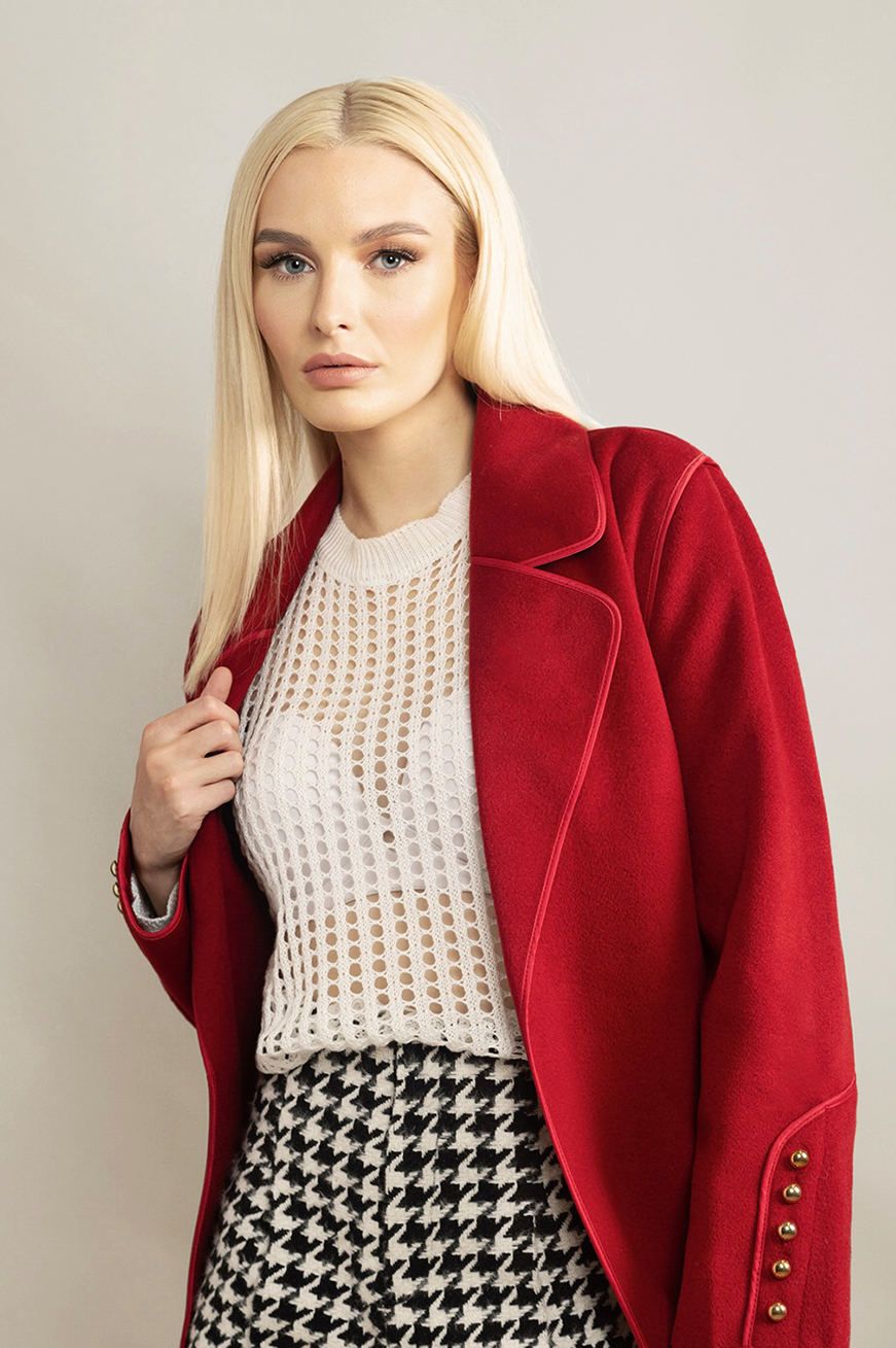 CASHMERE WRAP OVER COAT