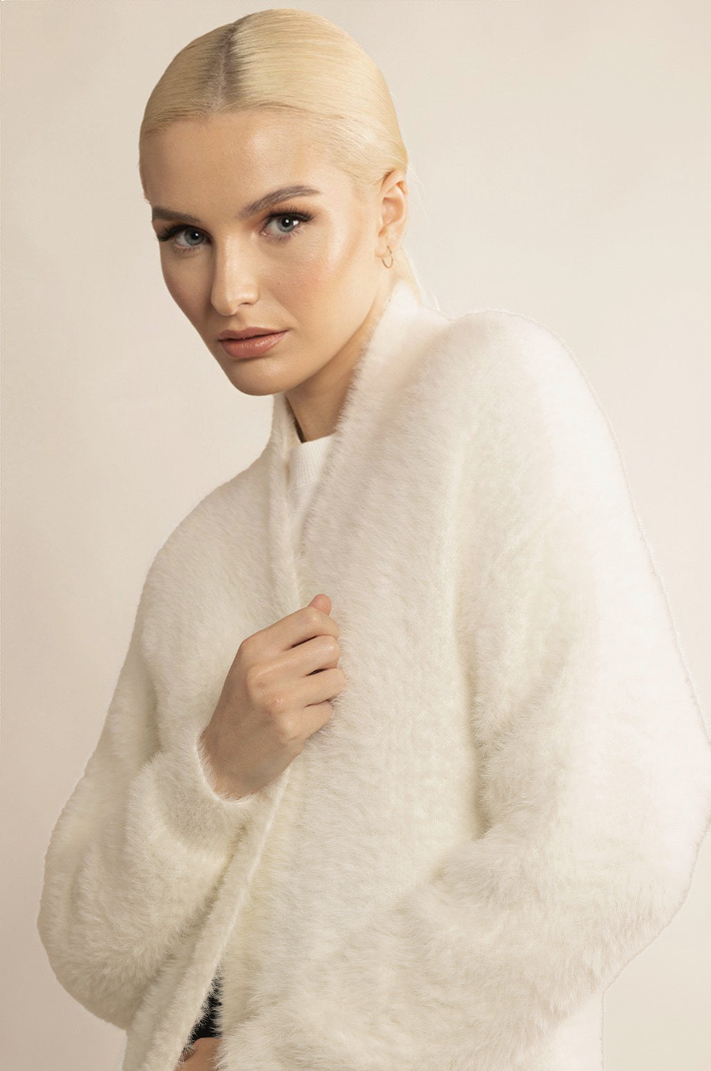 MINK CASHMERE MIDI CARDIGAN