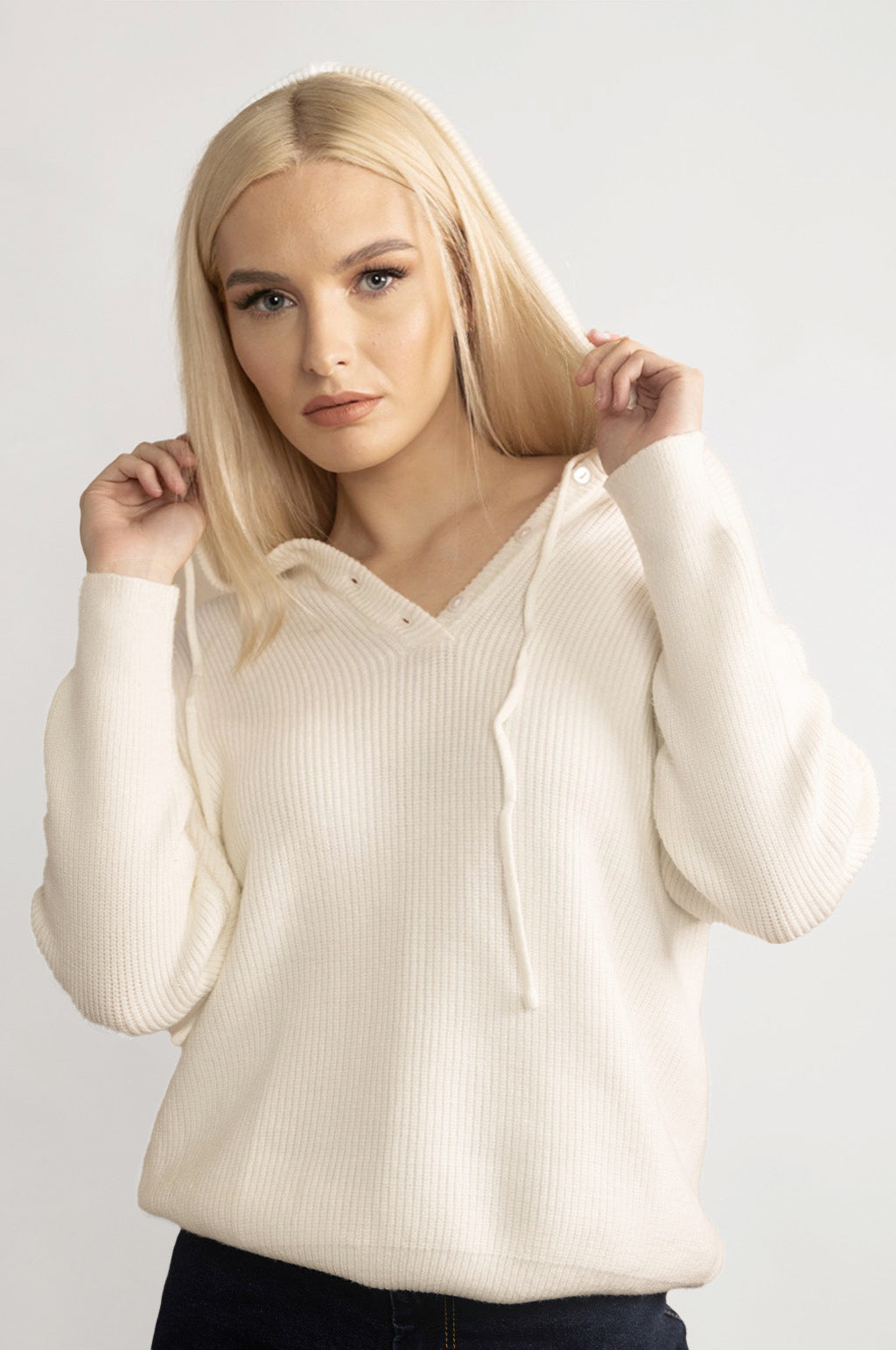 CASHMERE-WOOL BLEND HOODIE