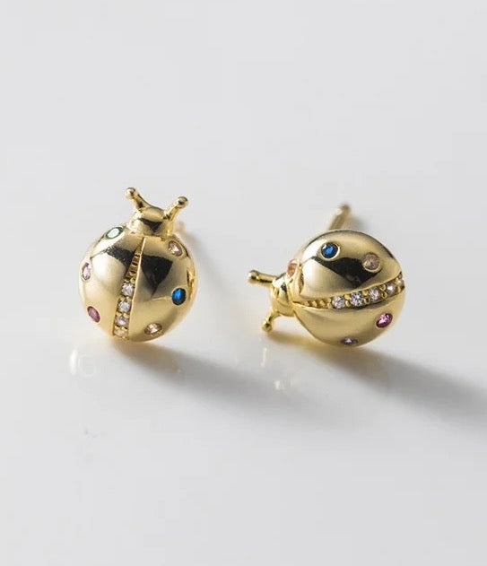 DIANA LADYBUG EARRINGS