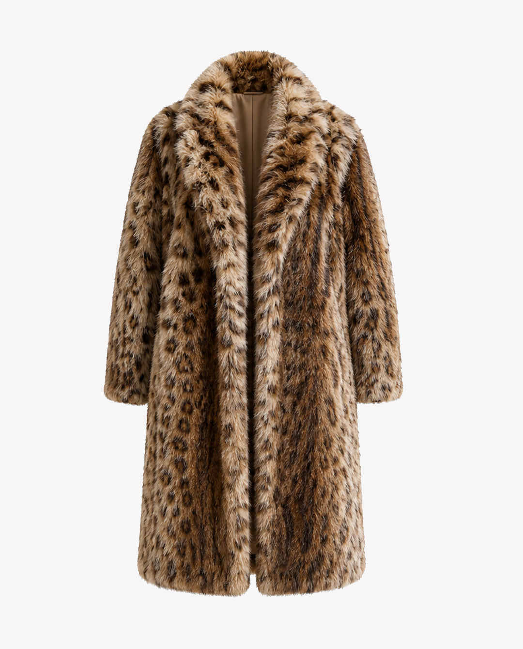 Oversized Leopard Faux Fur Coat