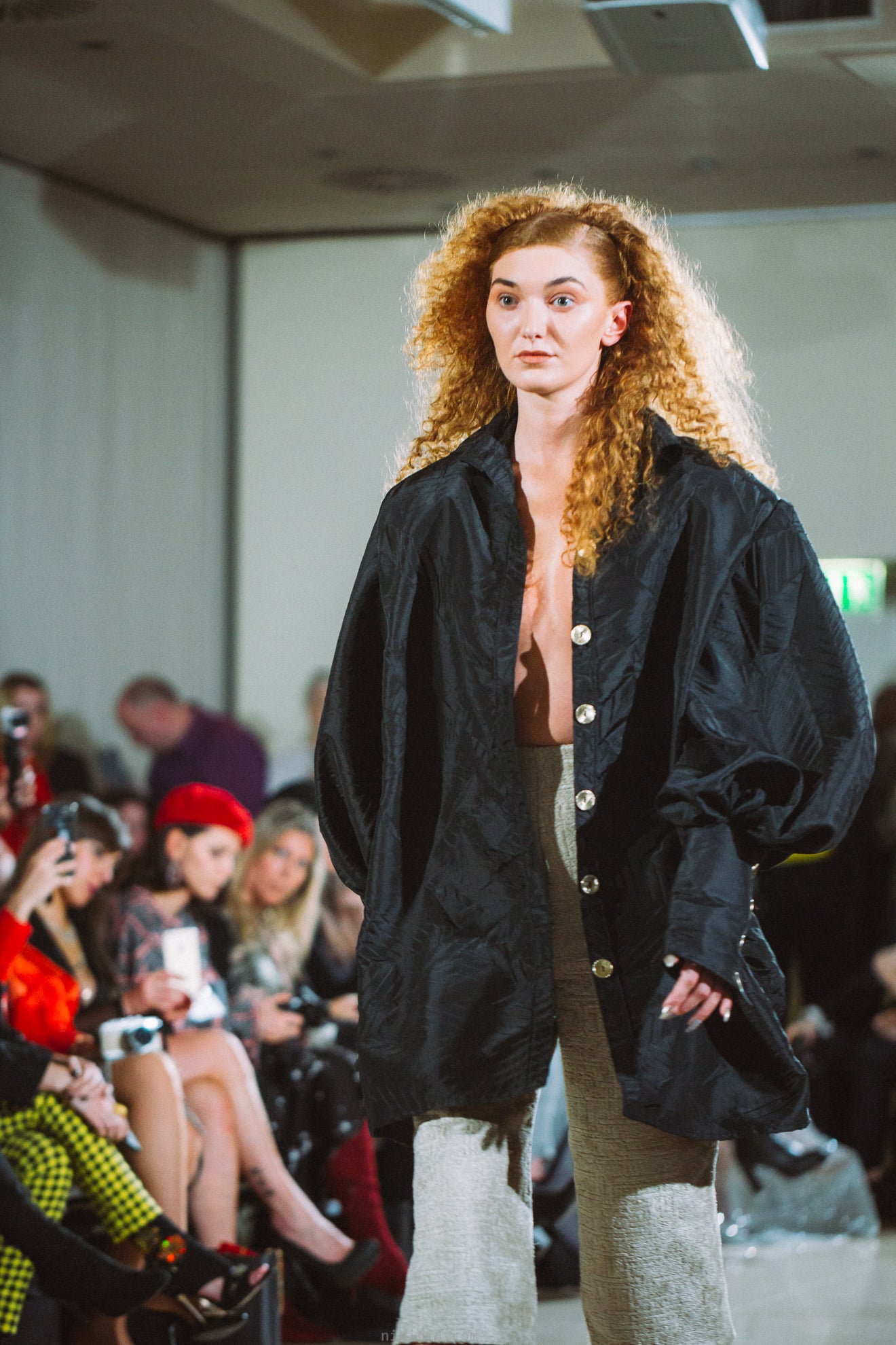 CRUSHED TAFETTA OVERSIZED SHIRT