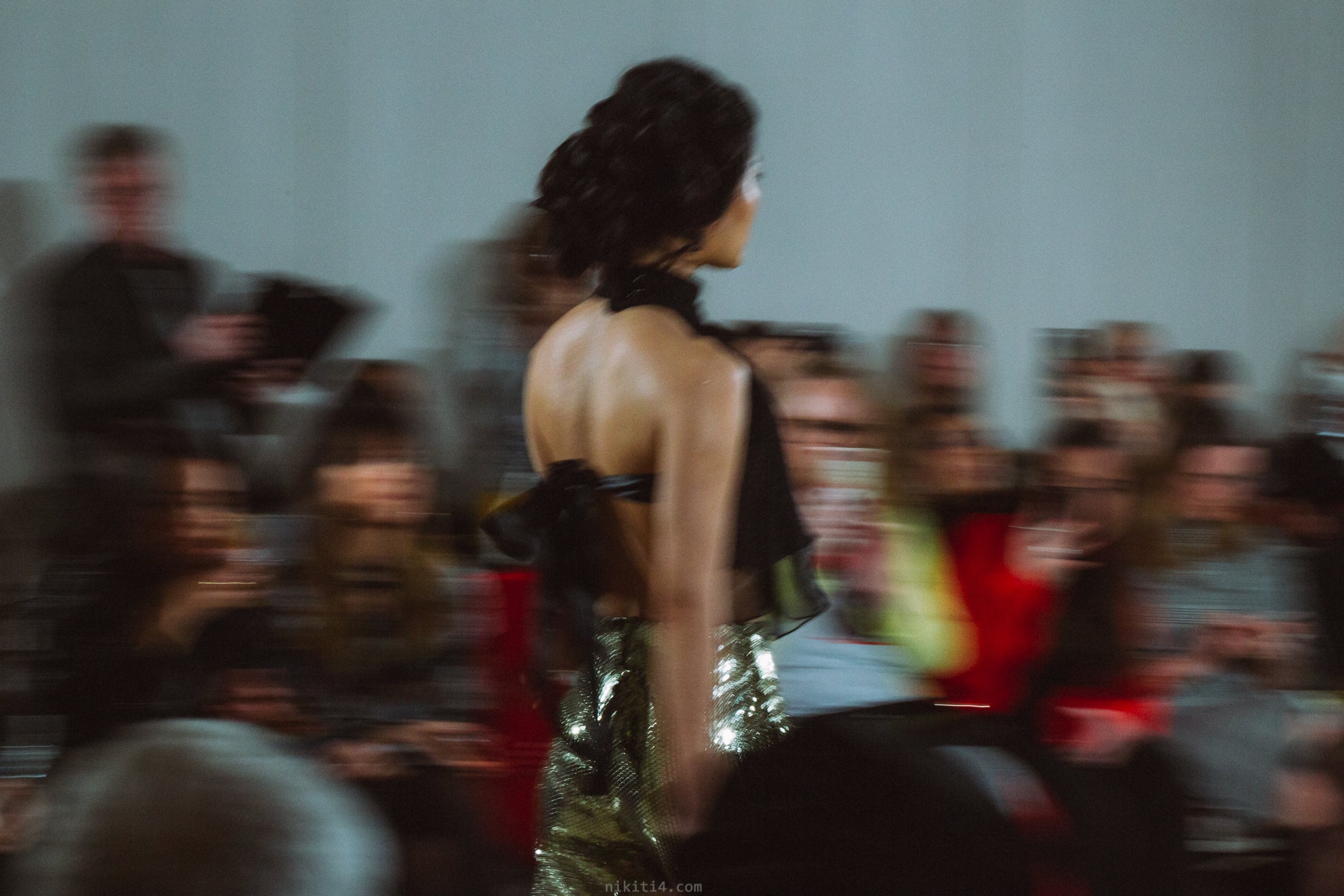 GOLD SEQUIN EMBELLISHED TROUSER