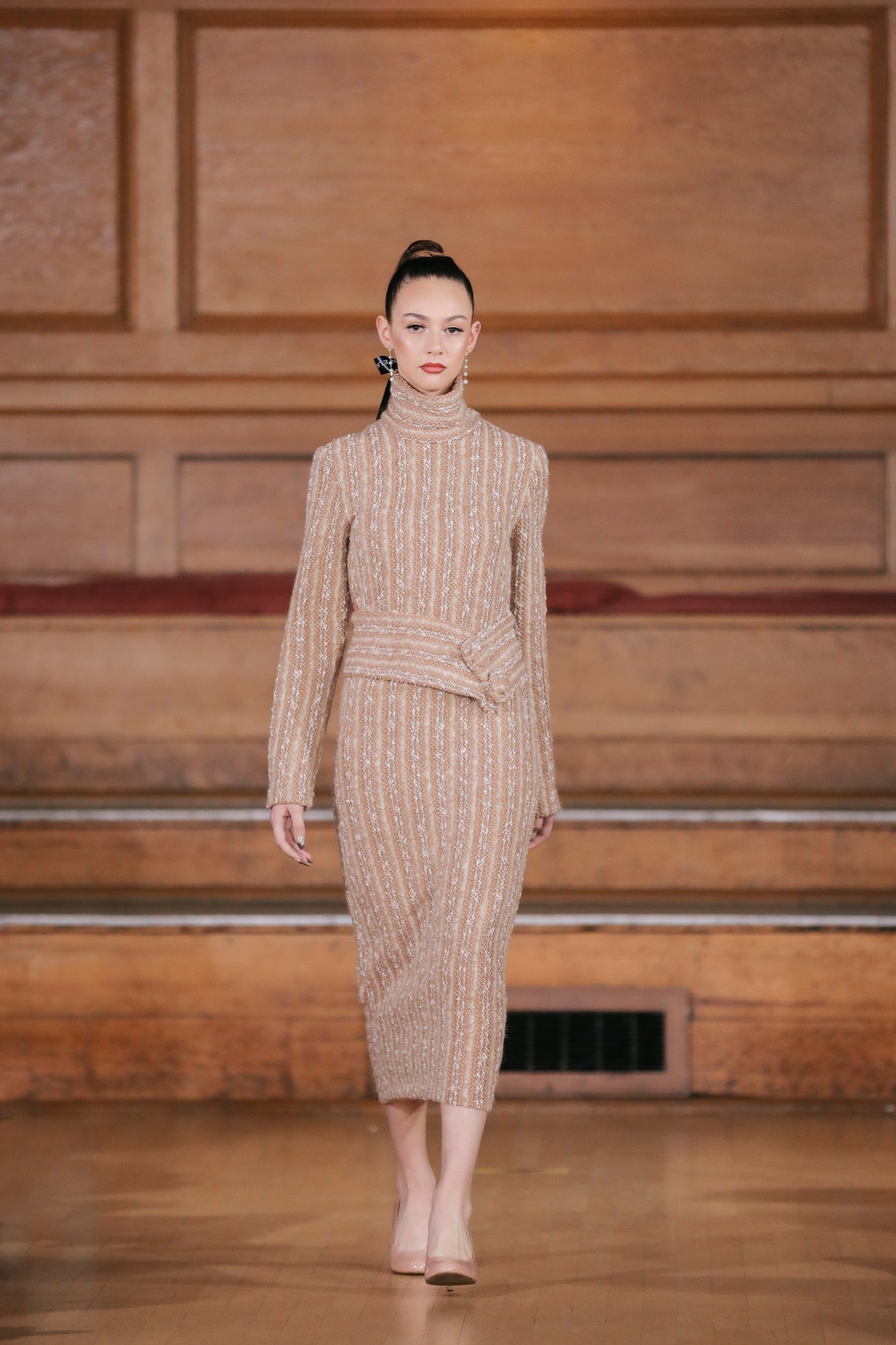 Midi Wool Dress & Belt UK 10 Midi Wool Dress & Belt UK 10
