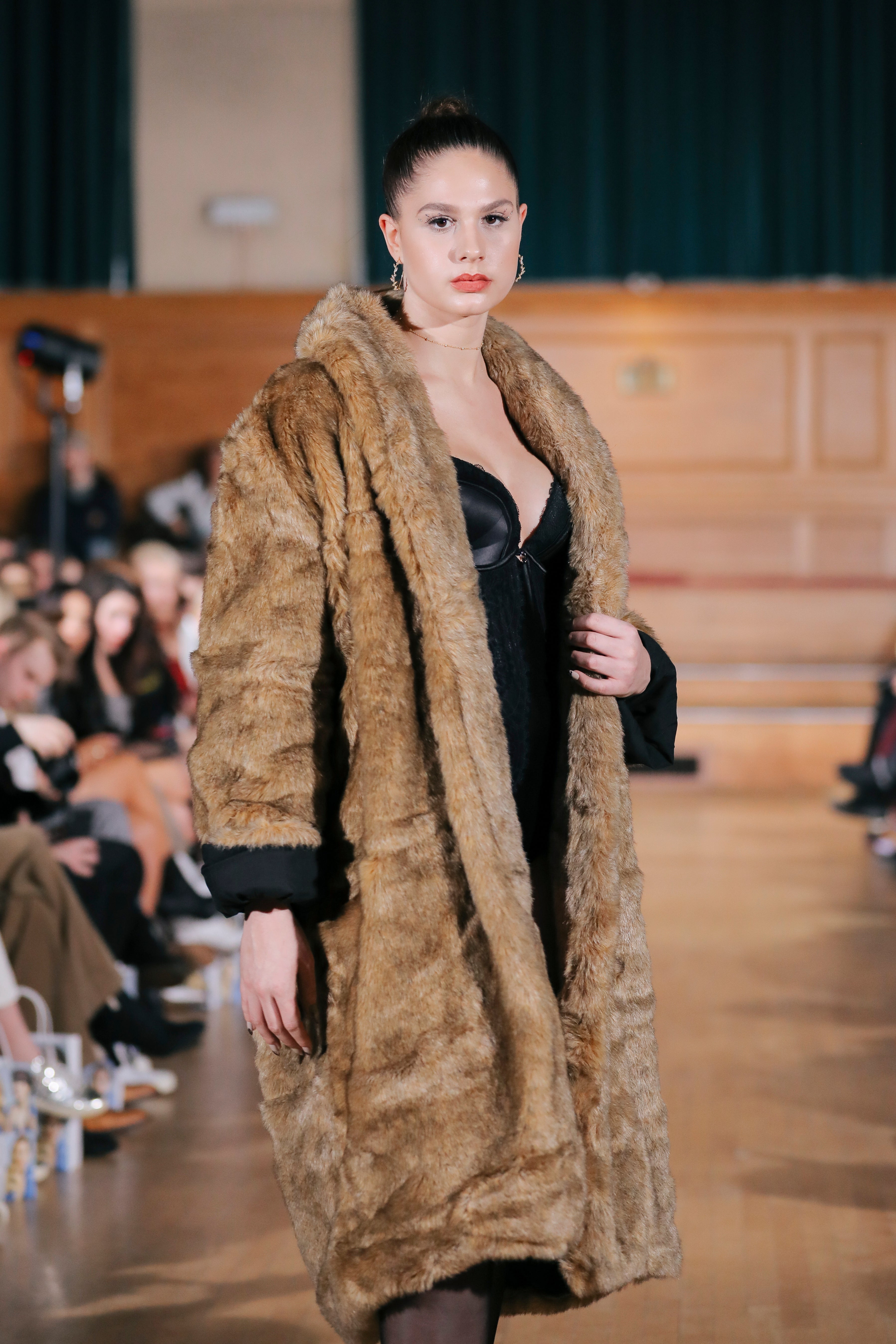 LONG FAUX FUR COAT