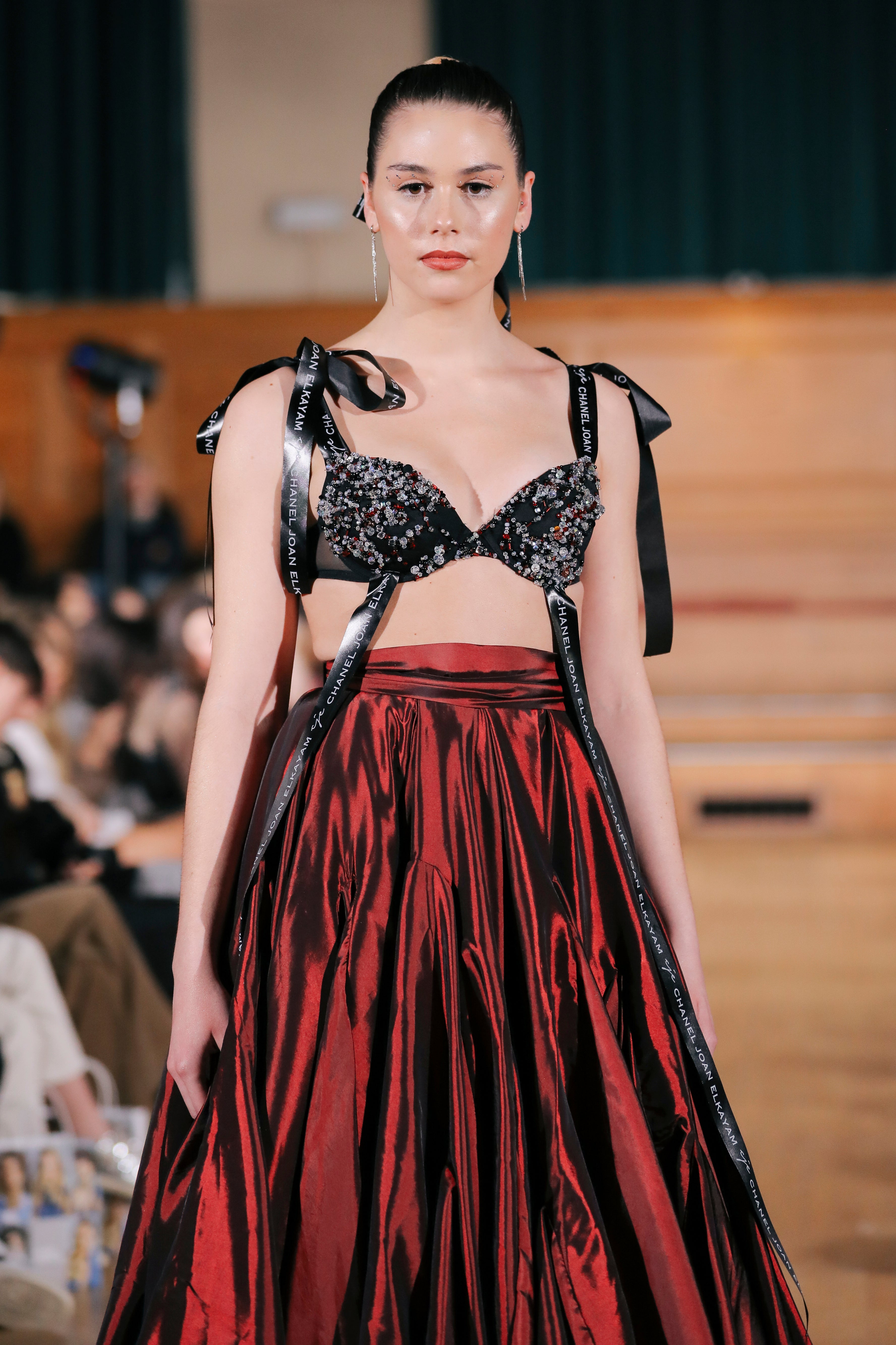 ASYMMETRICAL GODET WRAP SKIRT