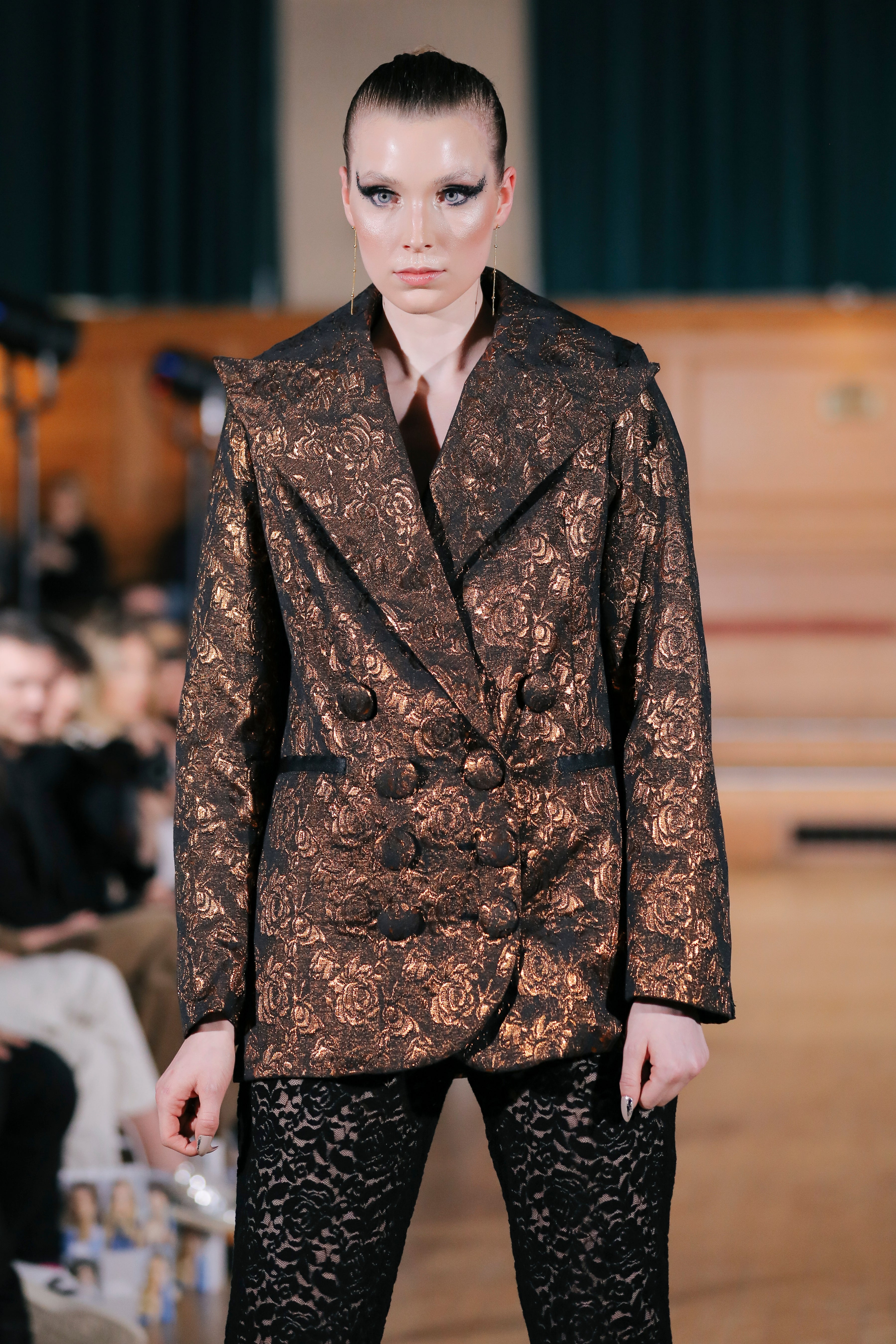 BRONZE DOUBLE BREASTED TAILORED JACKET