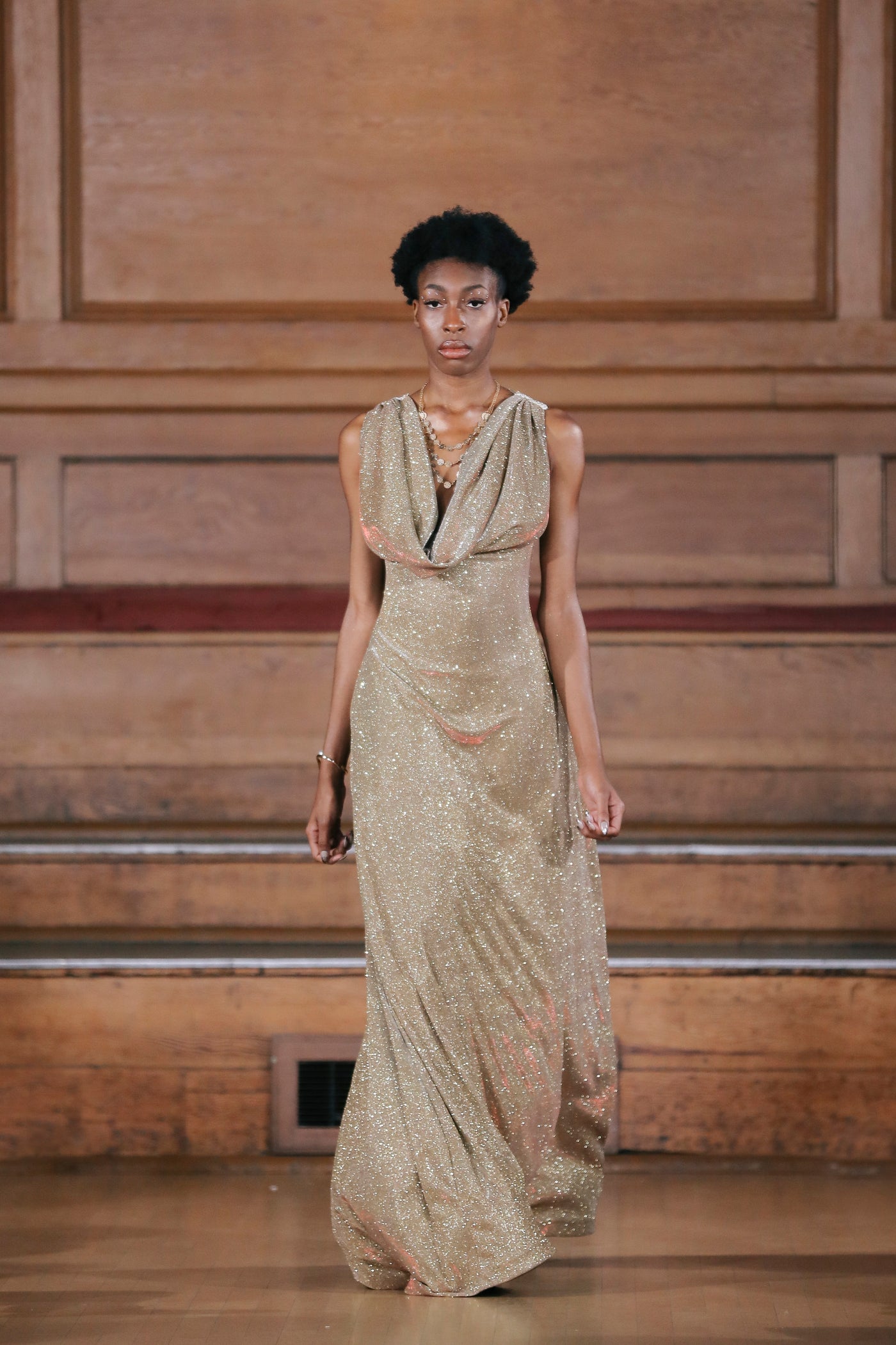 gold chanel dress Chanel Paris-Byzance Gold Silk Godess Maxi Dress, 2011 Basha Gold