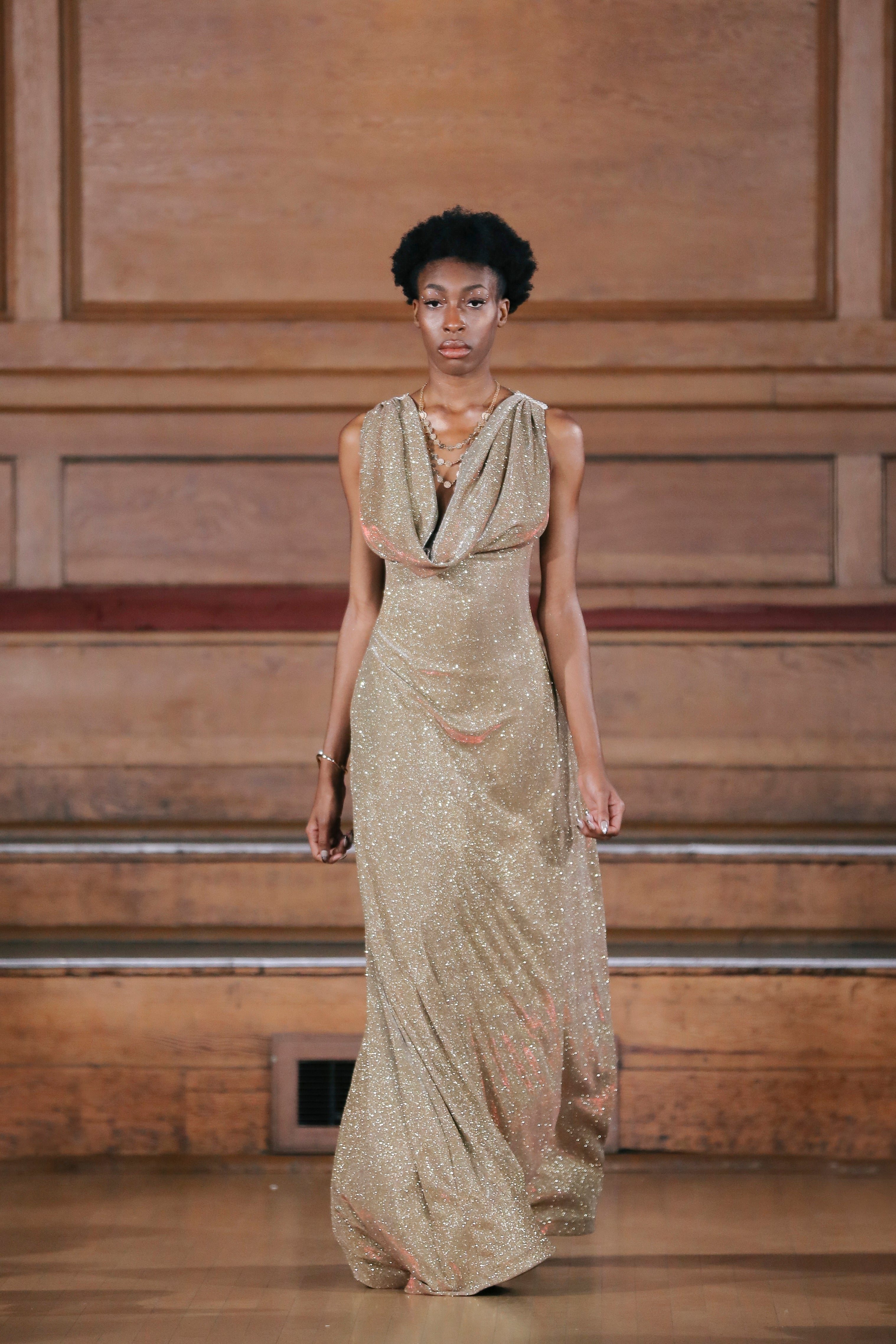DRAPED GOLD GOWN