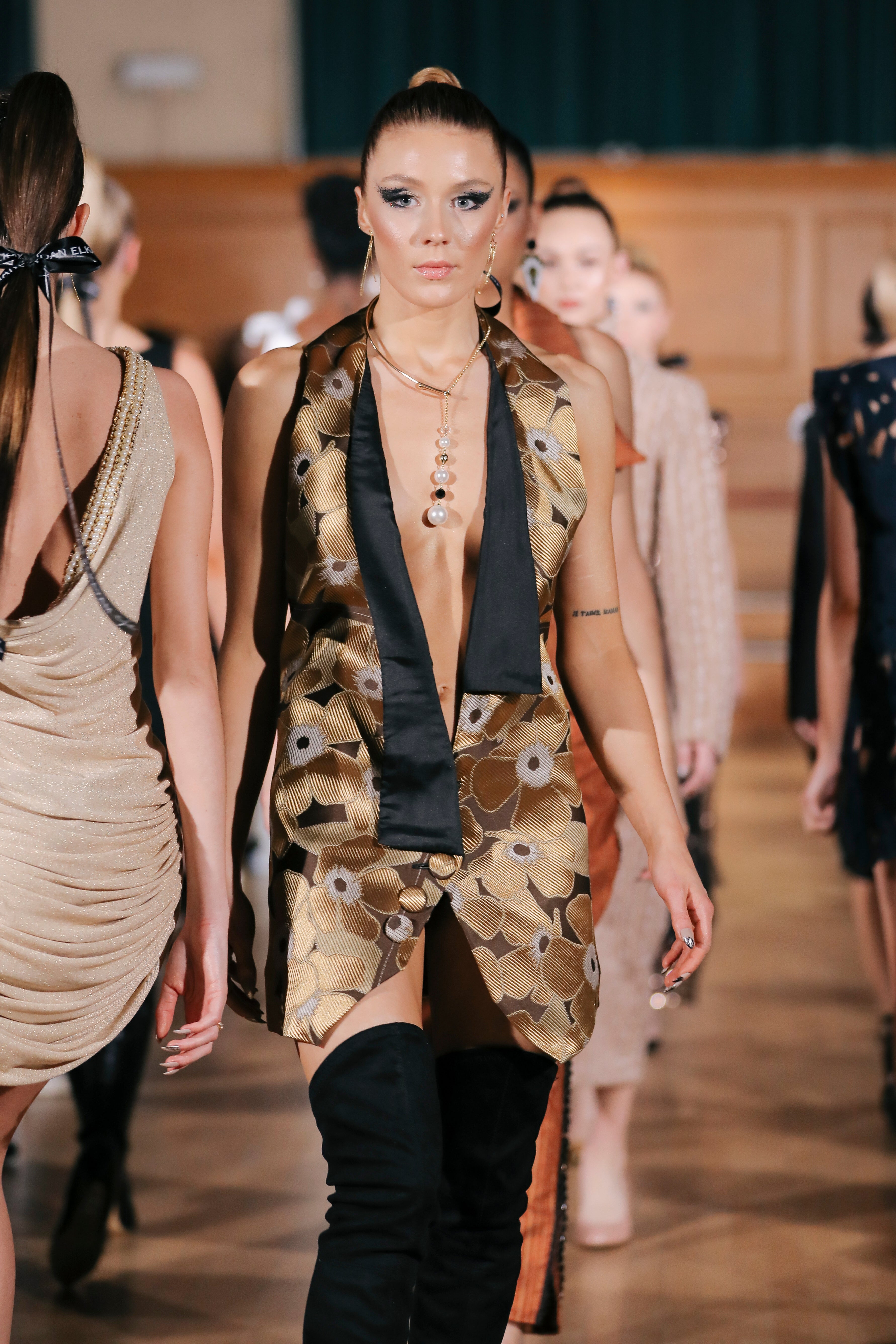 ASYMMETRICAL HALTER NECK DRESS