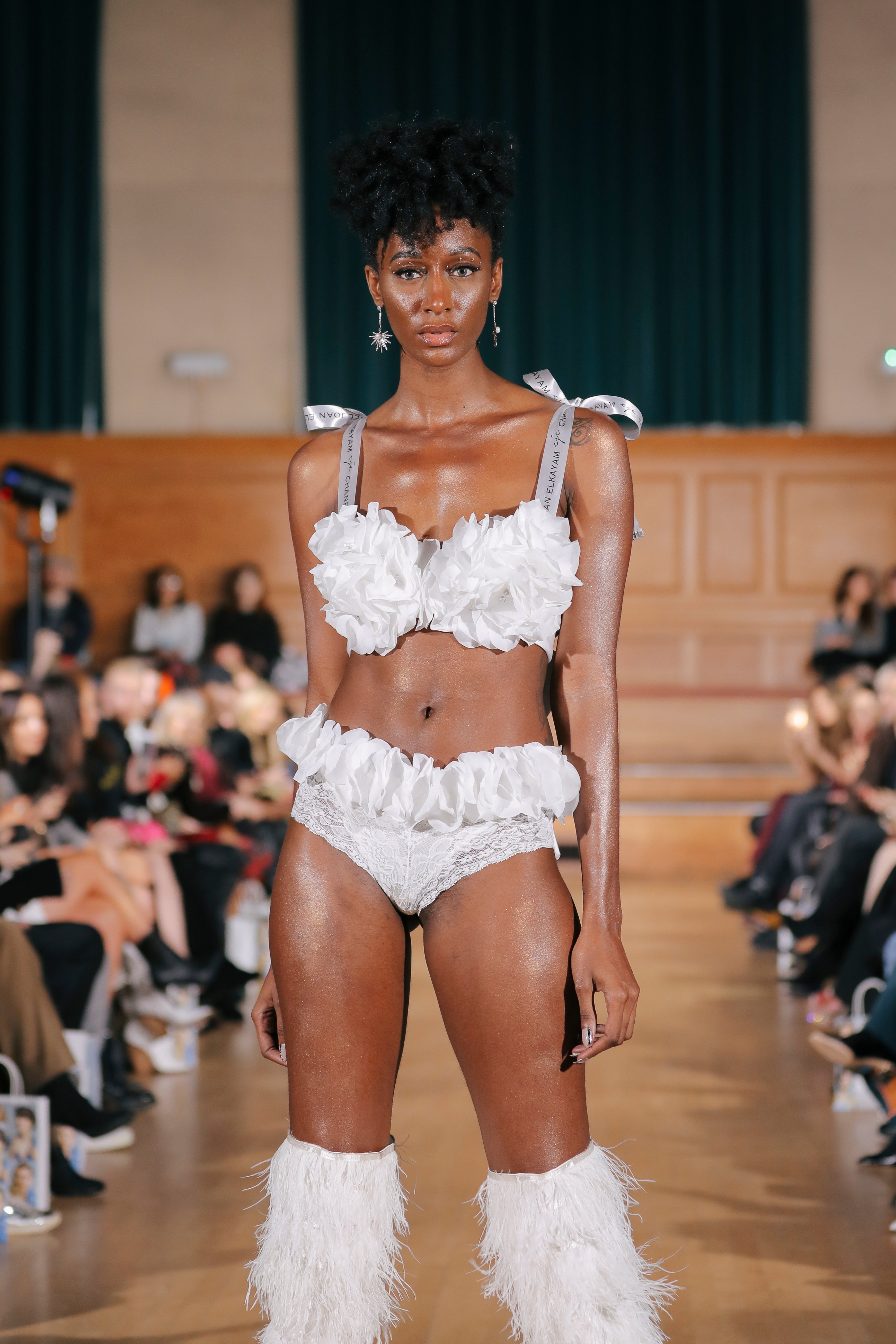 FLORAL HAND EMBELLISHED LINGERIE SET