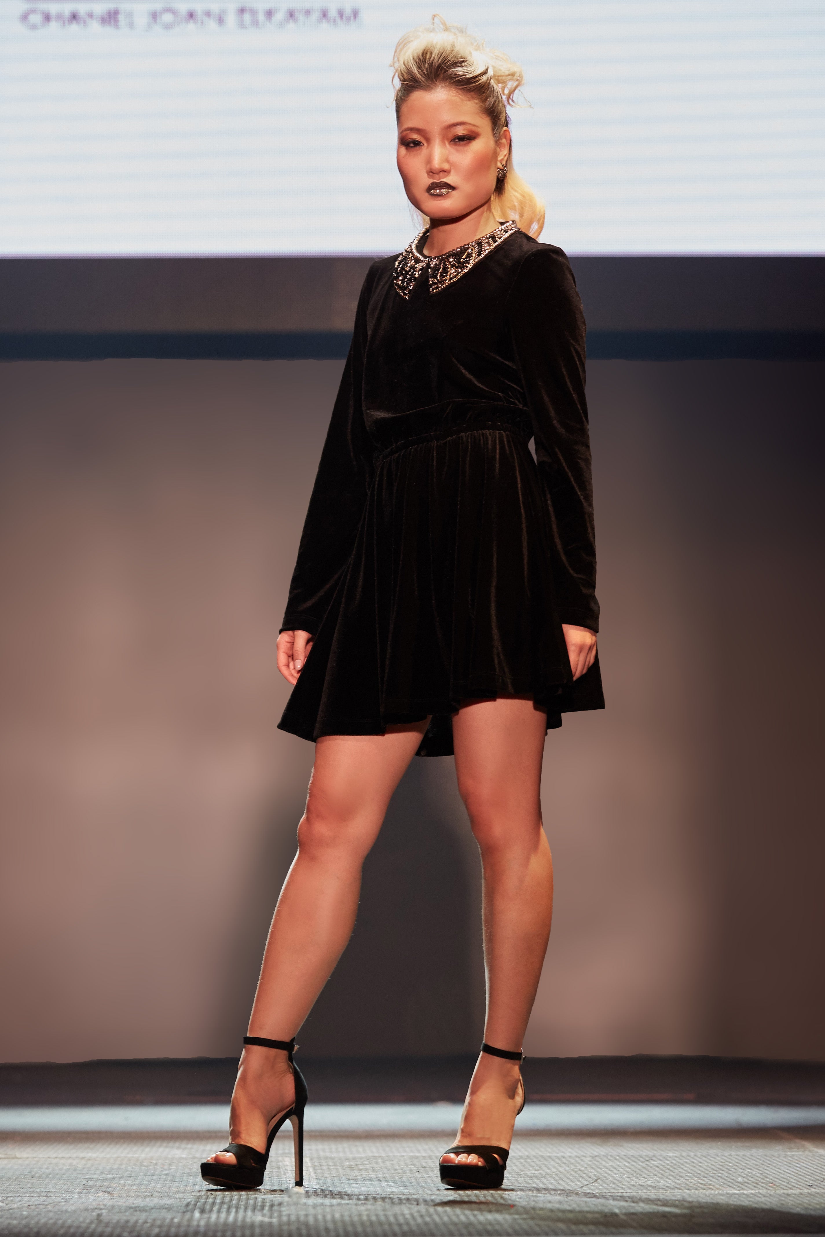 HAND EMBELLISHED PETERPAN COLLAR DRESS