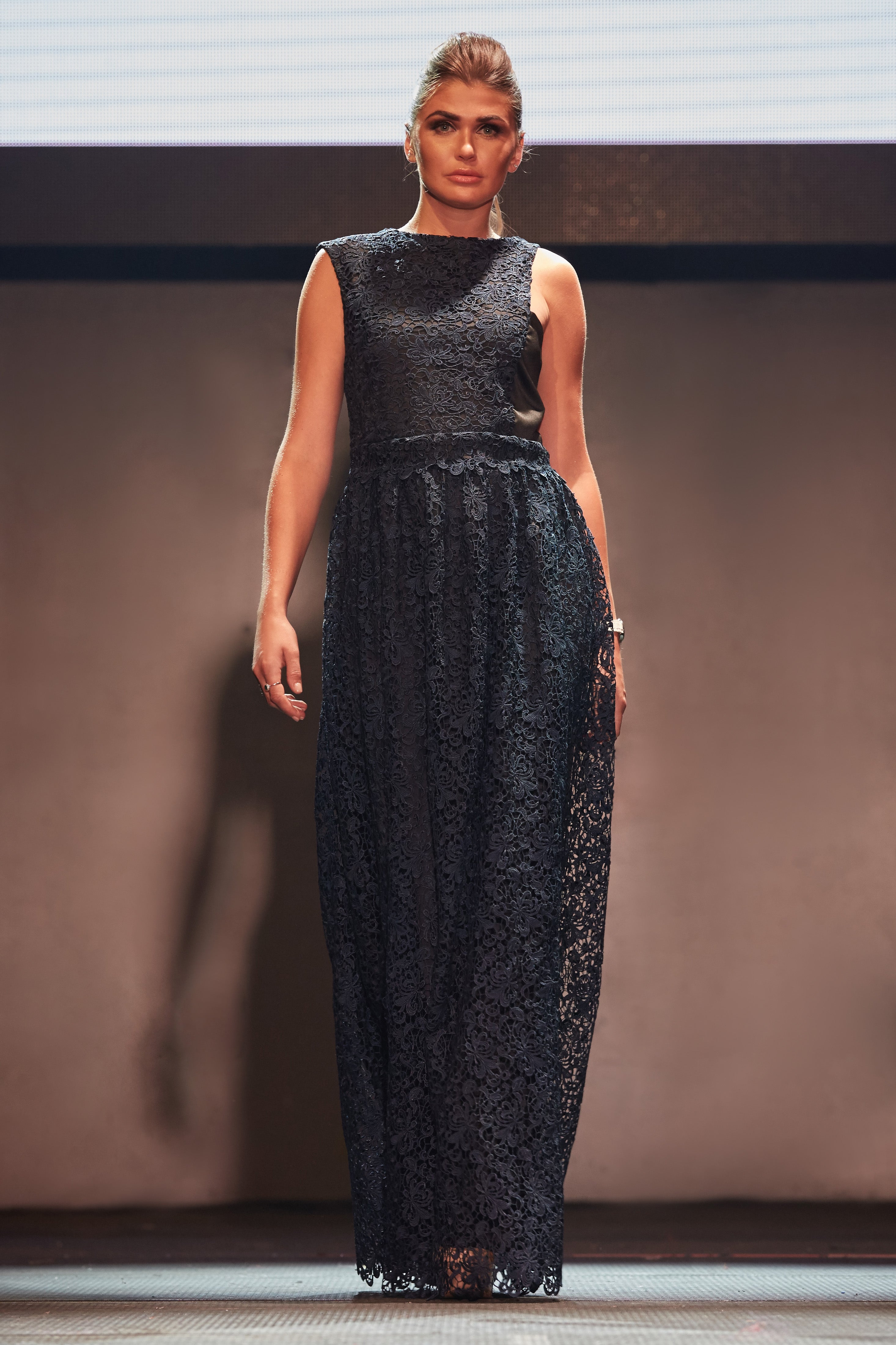 GUIPURE FLOOR LENGTH DRESS