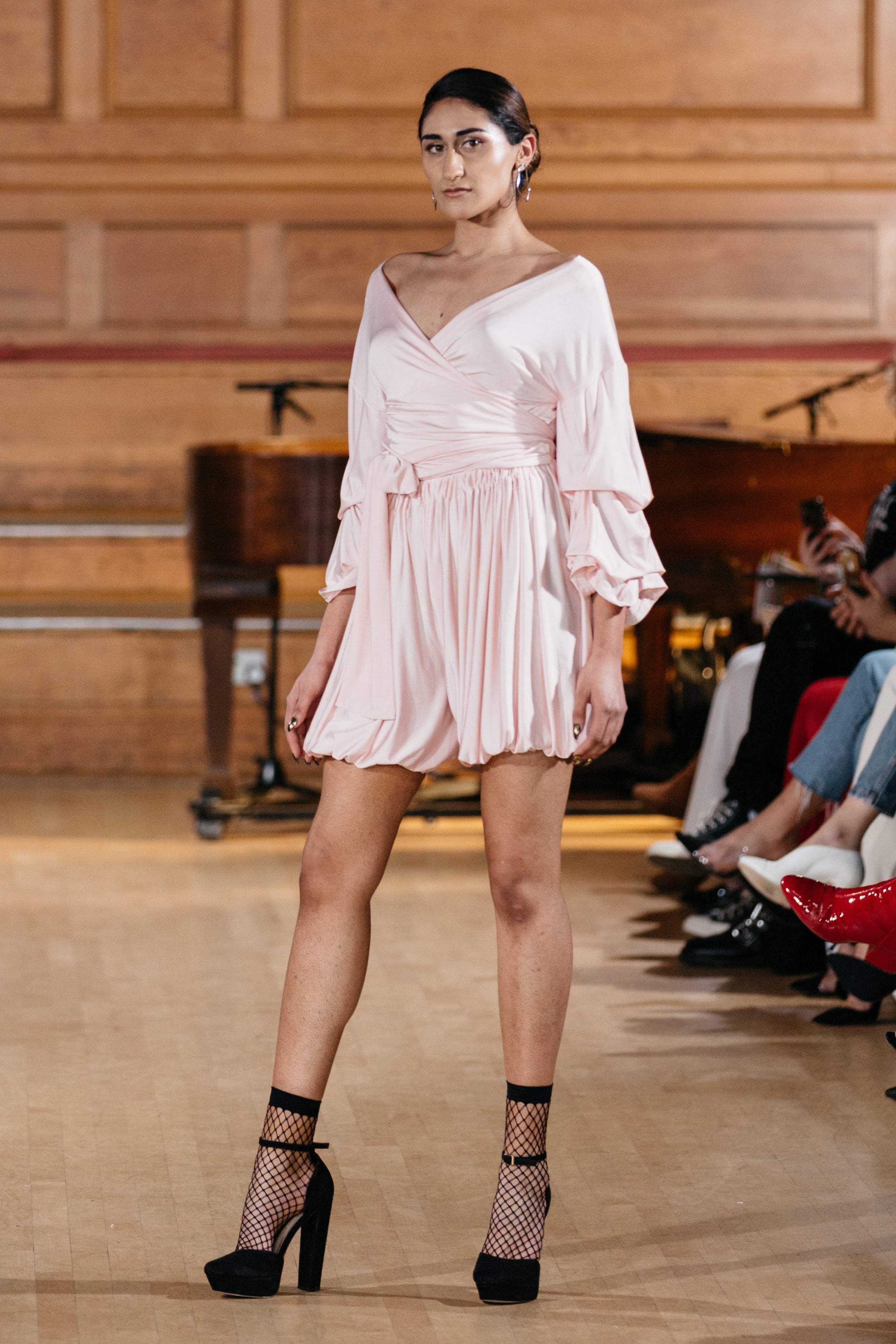 BABY PINK RUCHED SHORTS