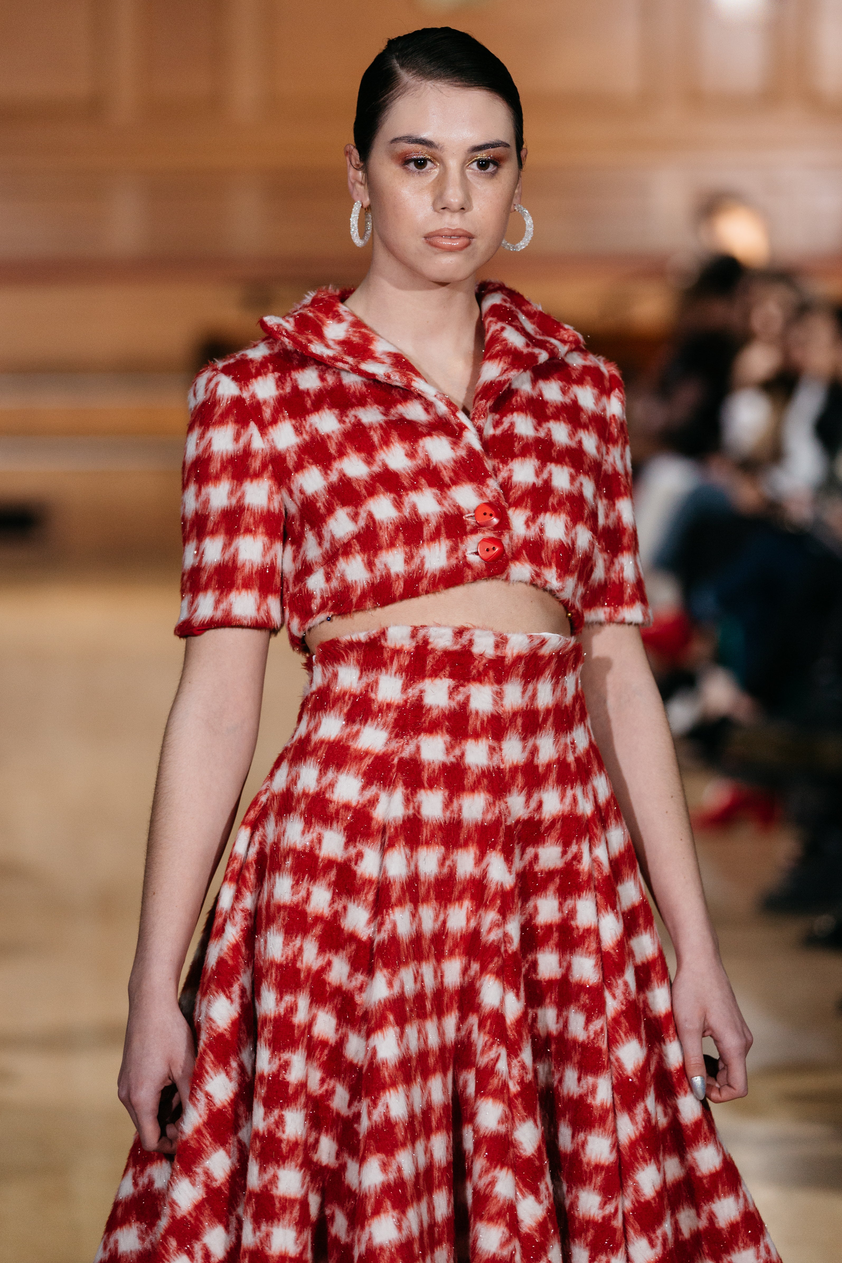 GINGHAM HIGH WAIST SKIRT