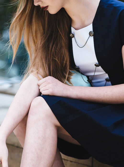 HIGH WAISTED DROP SLEEVE DRESS