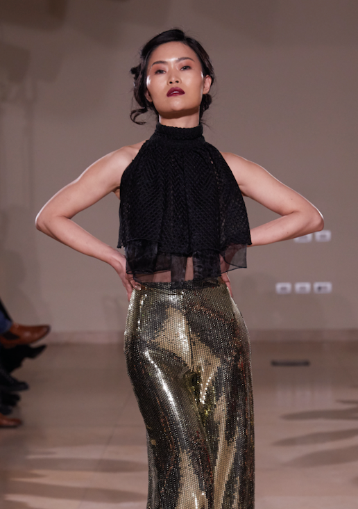 HALTER NECK OPEN BACK TOP